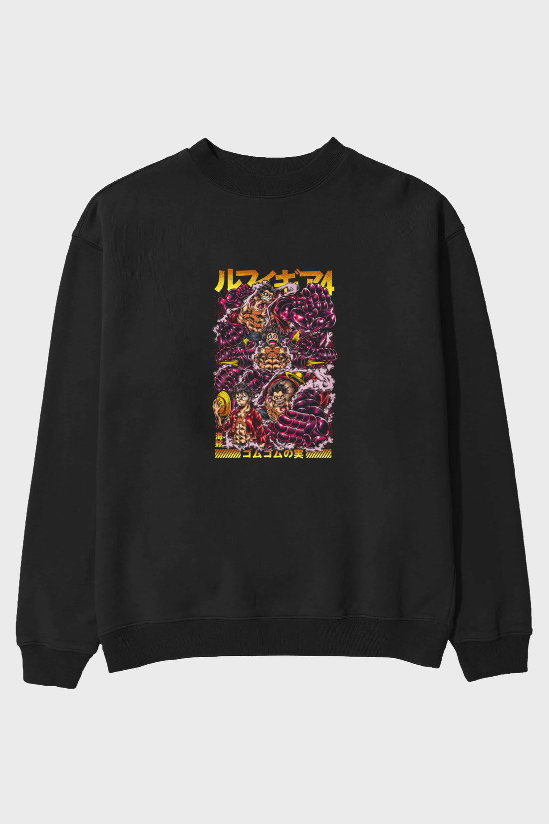 MONKEY D. LUFFY (2) Anime Ön Baskılı Oversize Sweatshirt Erkek Kadın Unisex
