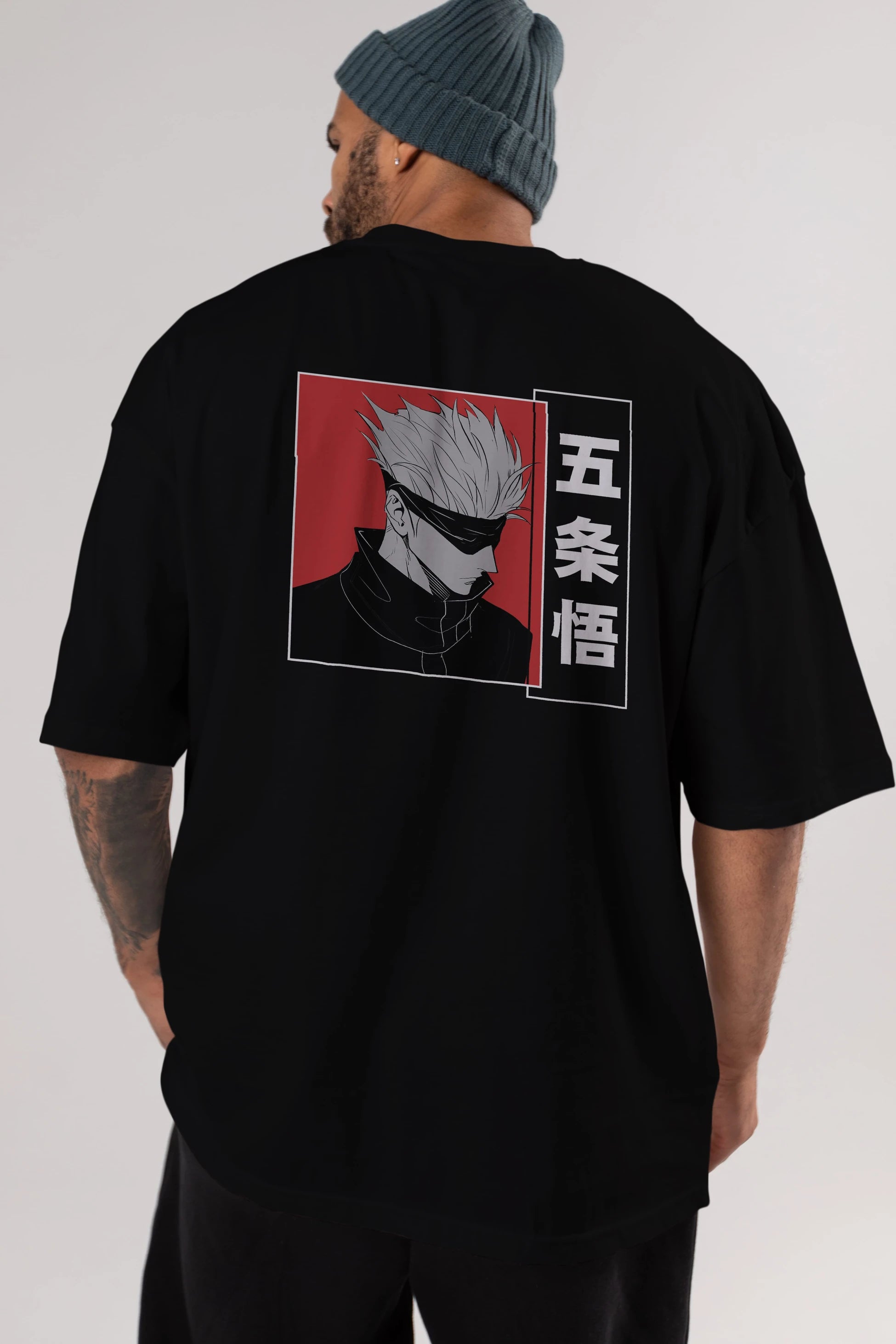 JUJUTSU KAISEN 2 Anime Arka Baskılı Oversize t-shirt Erkek Kadın Unisex
