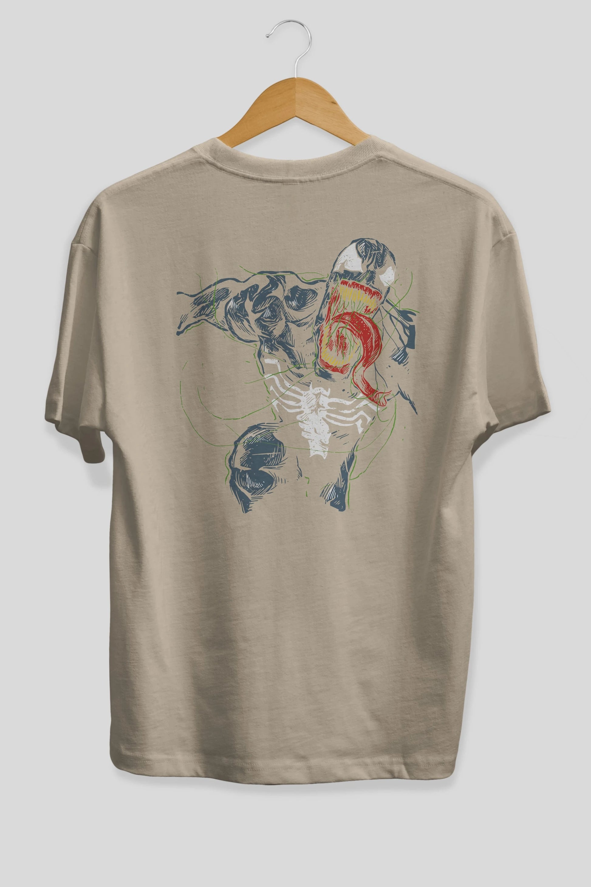 Venom (6) Arka Baskılı Oversize t-shirt Erkek Kadın Unisex %100 Pamuk Bisiklet Yaka tişort