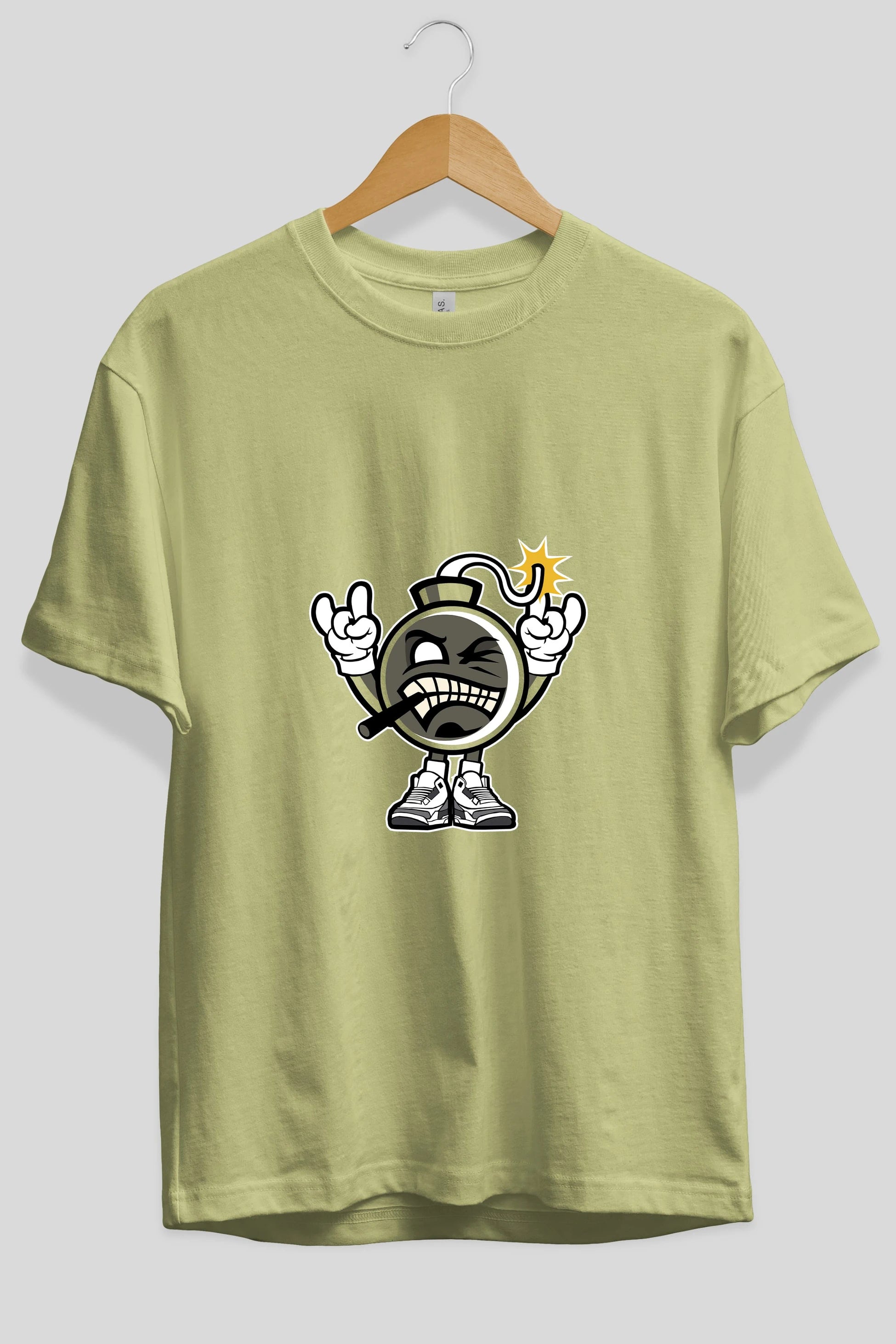 Evil Bomb Ön Baskılı Oversize t-shirt Erkek Kadın Unisex %100 Pamuk tişort
