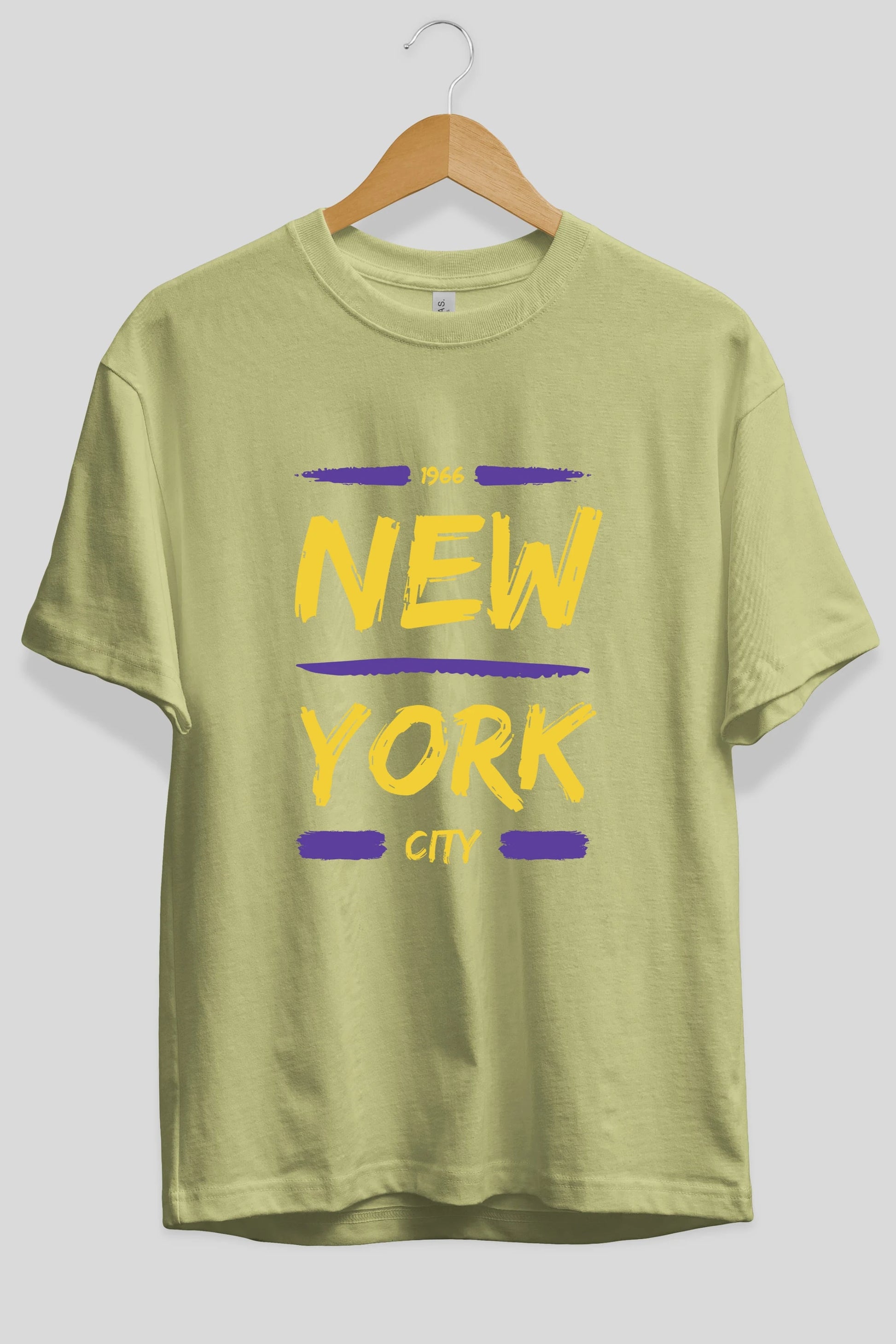 New York City 2 Ön Baskılı Oversize t-shirt Erkek Kadın Unisex