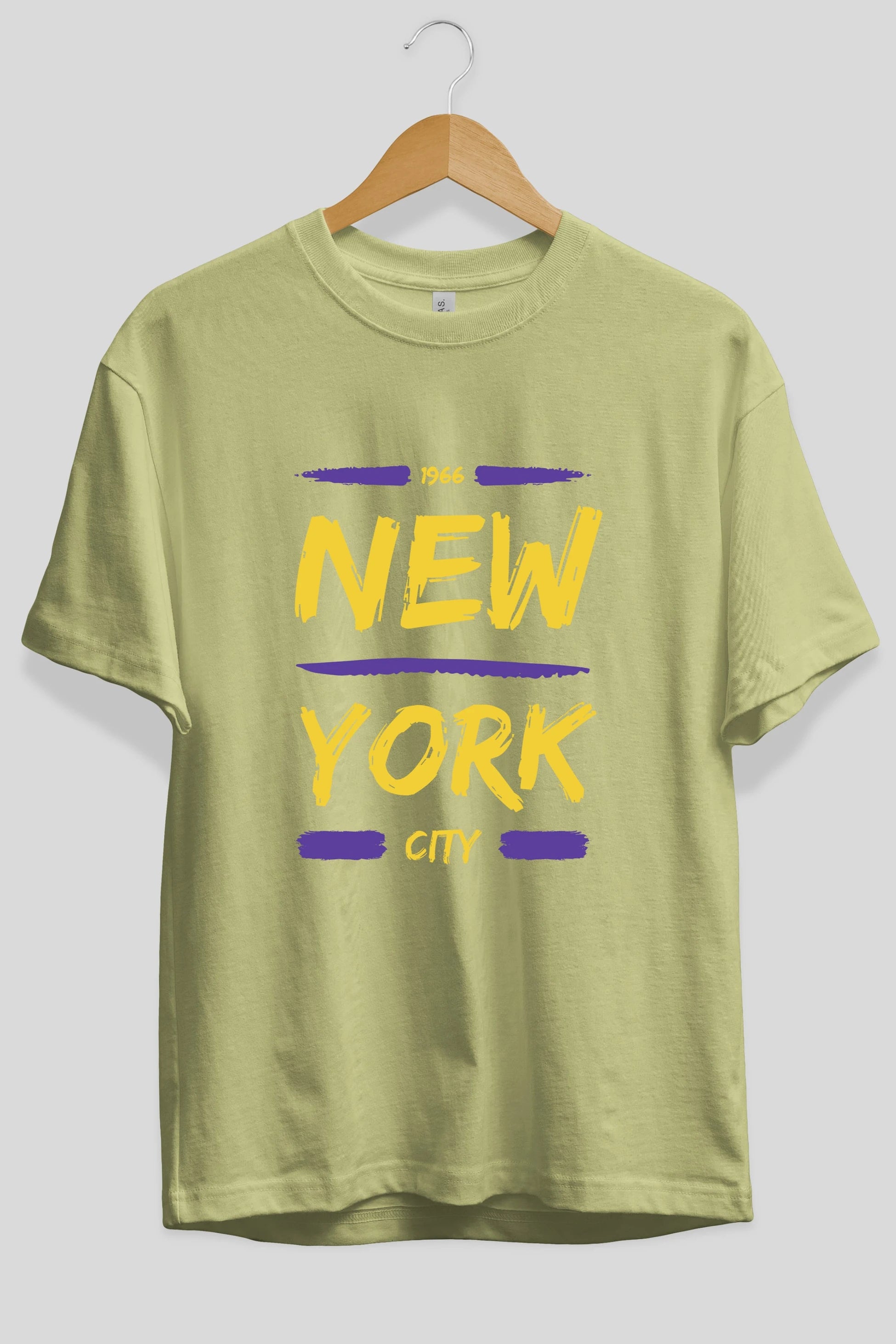 New York City 2 Ön Baskılı Oversize t-shirt Erkek Kadın Unisex