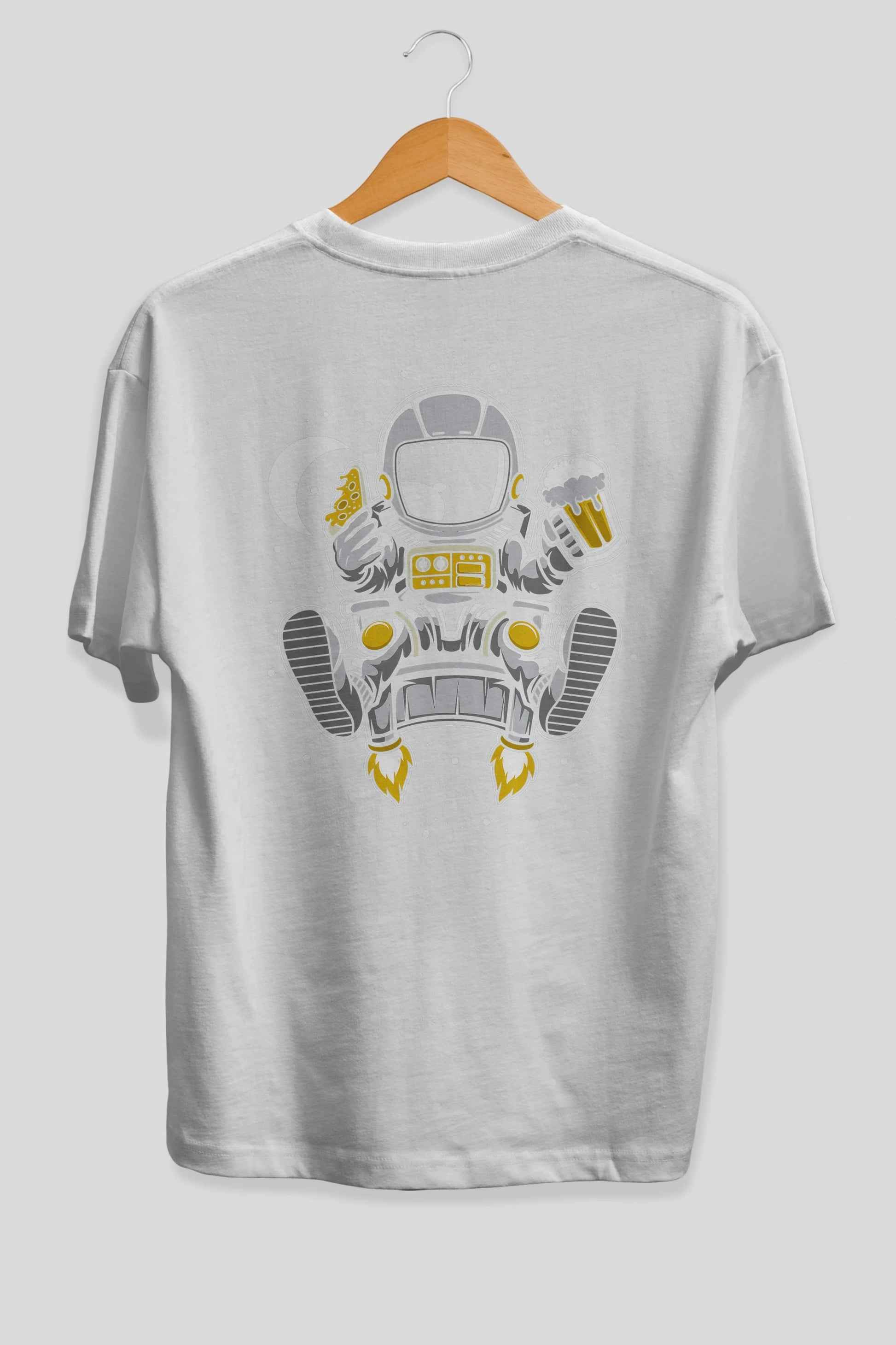 Astronaut Relax (2) Arka Baskılı Oversize t-shirt Erkek Kadın Unisex