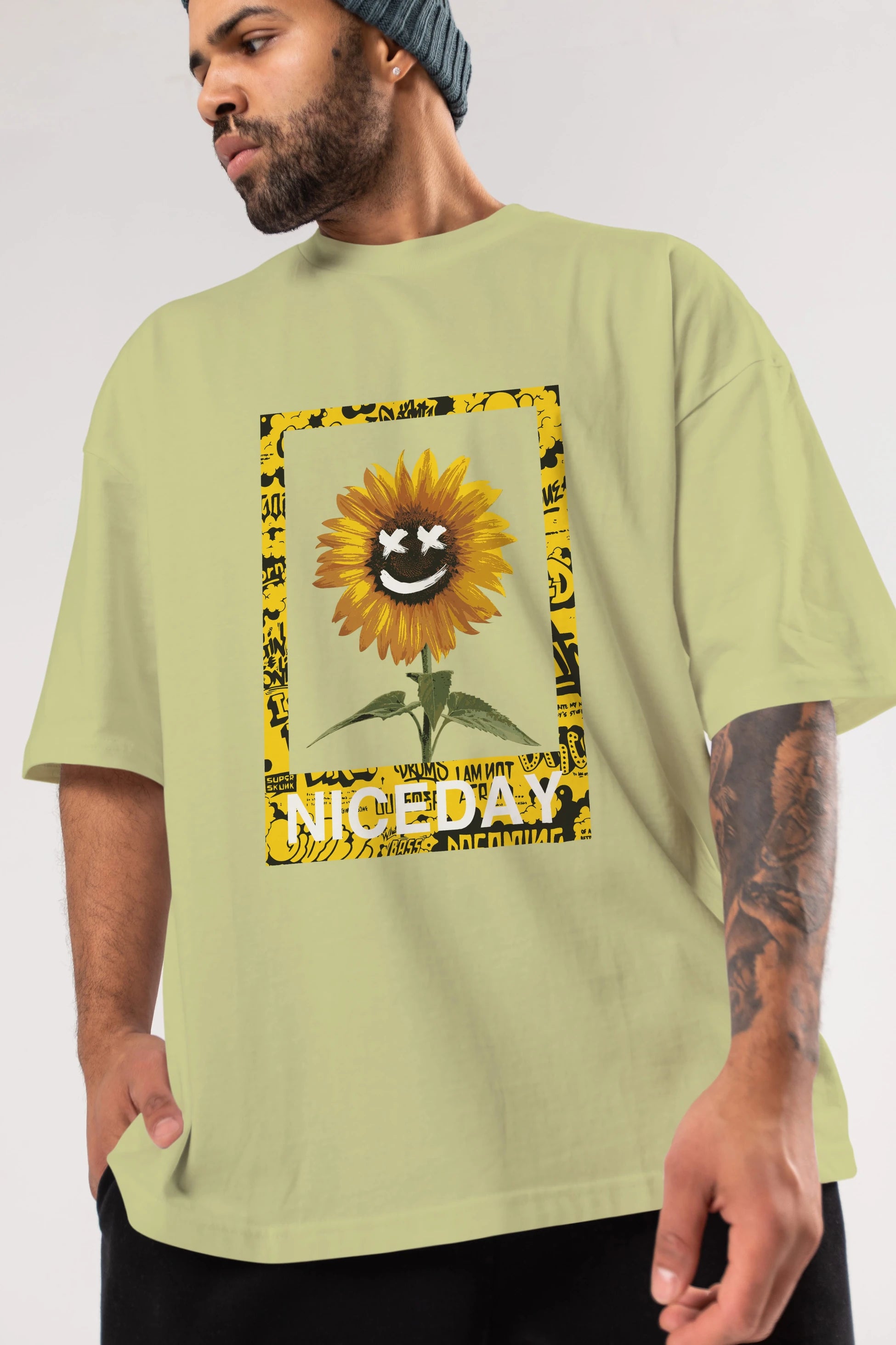 Niceday Streewear Ön Baskılı Oversize t-shirt Erkek Kadın Unisex