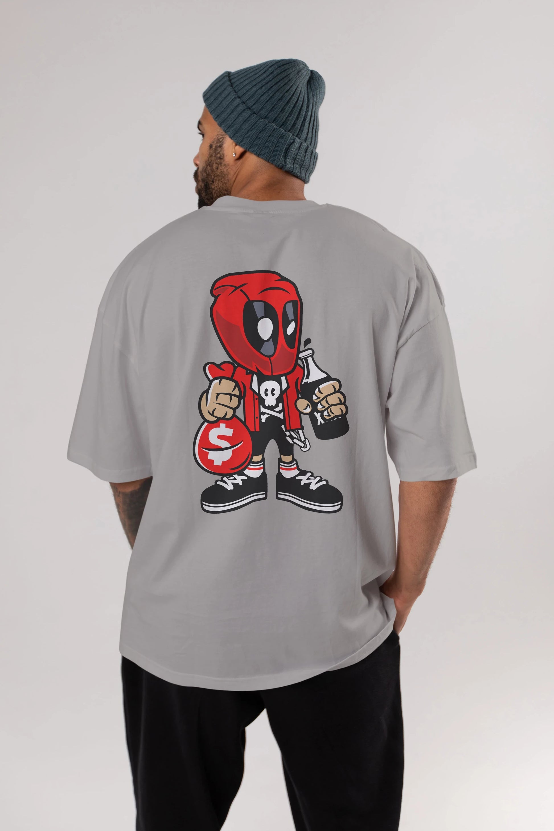 Deadpool (20) Arka Baskılı Oversize t-shirt Erkek Kadın Unisex %100 Pamuk Bisiklet Yaka tişort