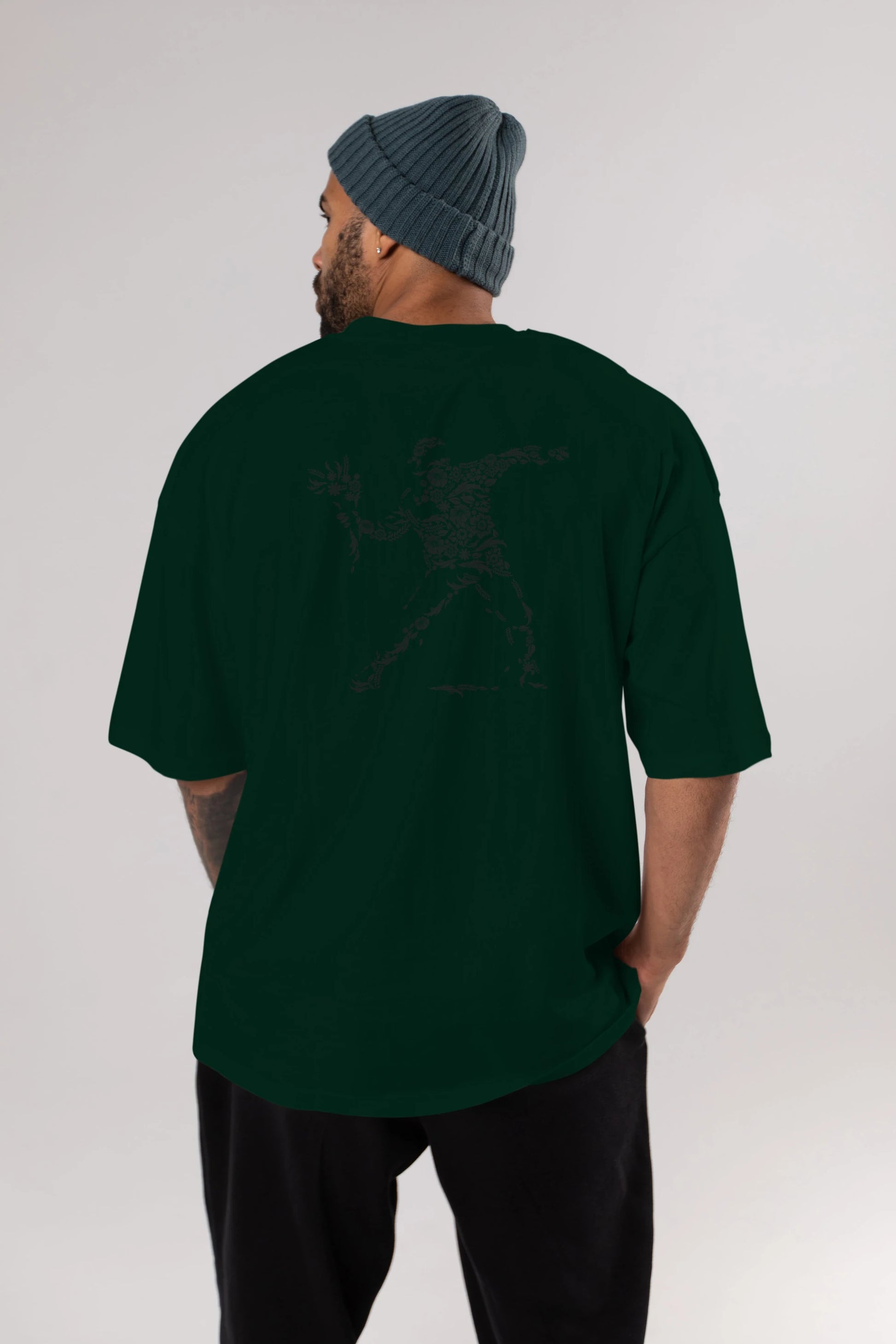 Flourish Vandalism Arka Baskılı Oversize t-shirt %100 pamuk Erkek Kadın Unisex