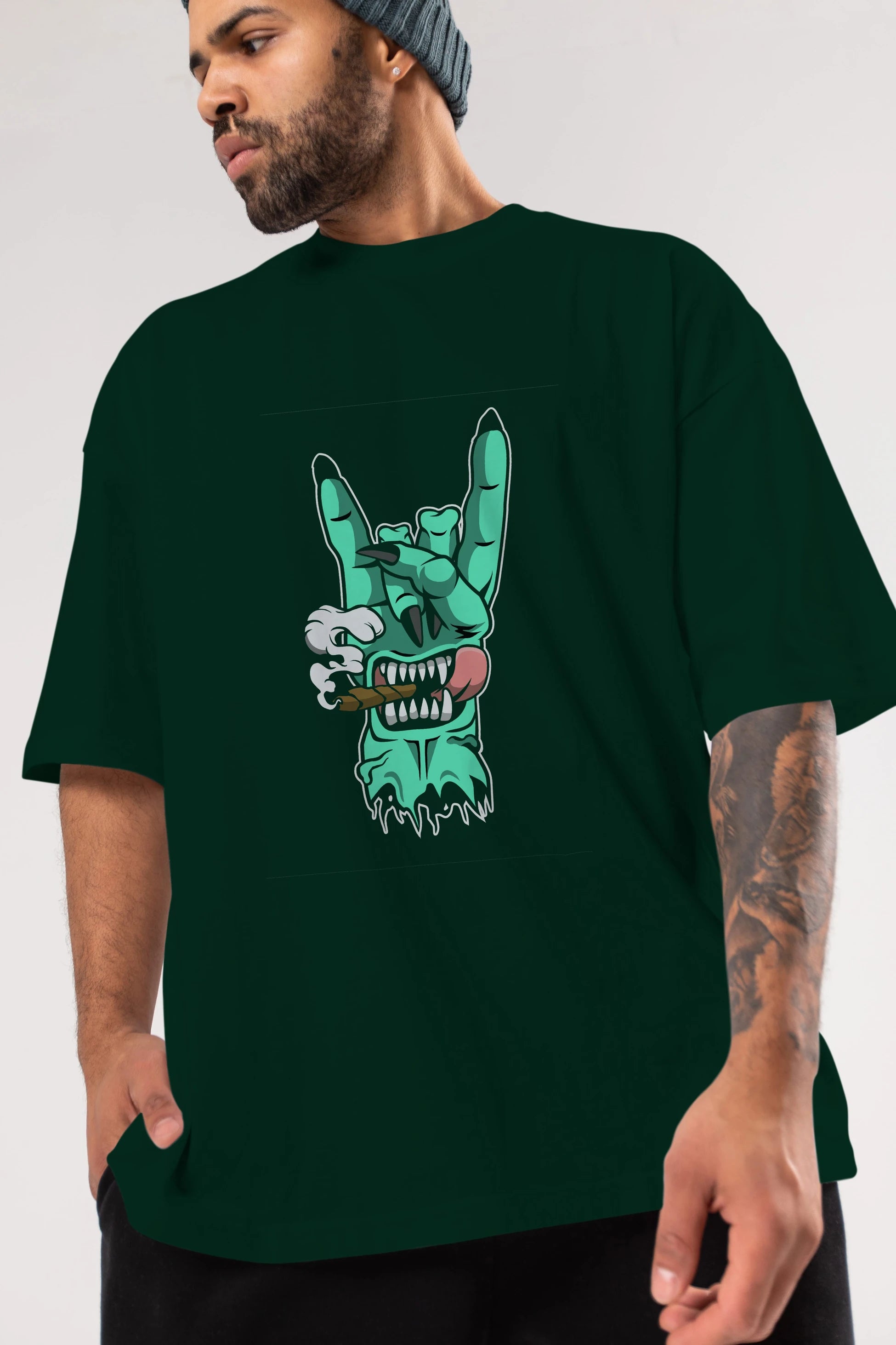Metal Sign Ön Baskılı Oversize t-shirt Erkek Kadın Unisex %100 Pamuk tişort