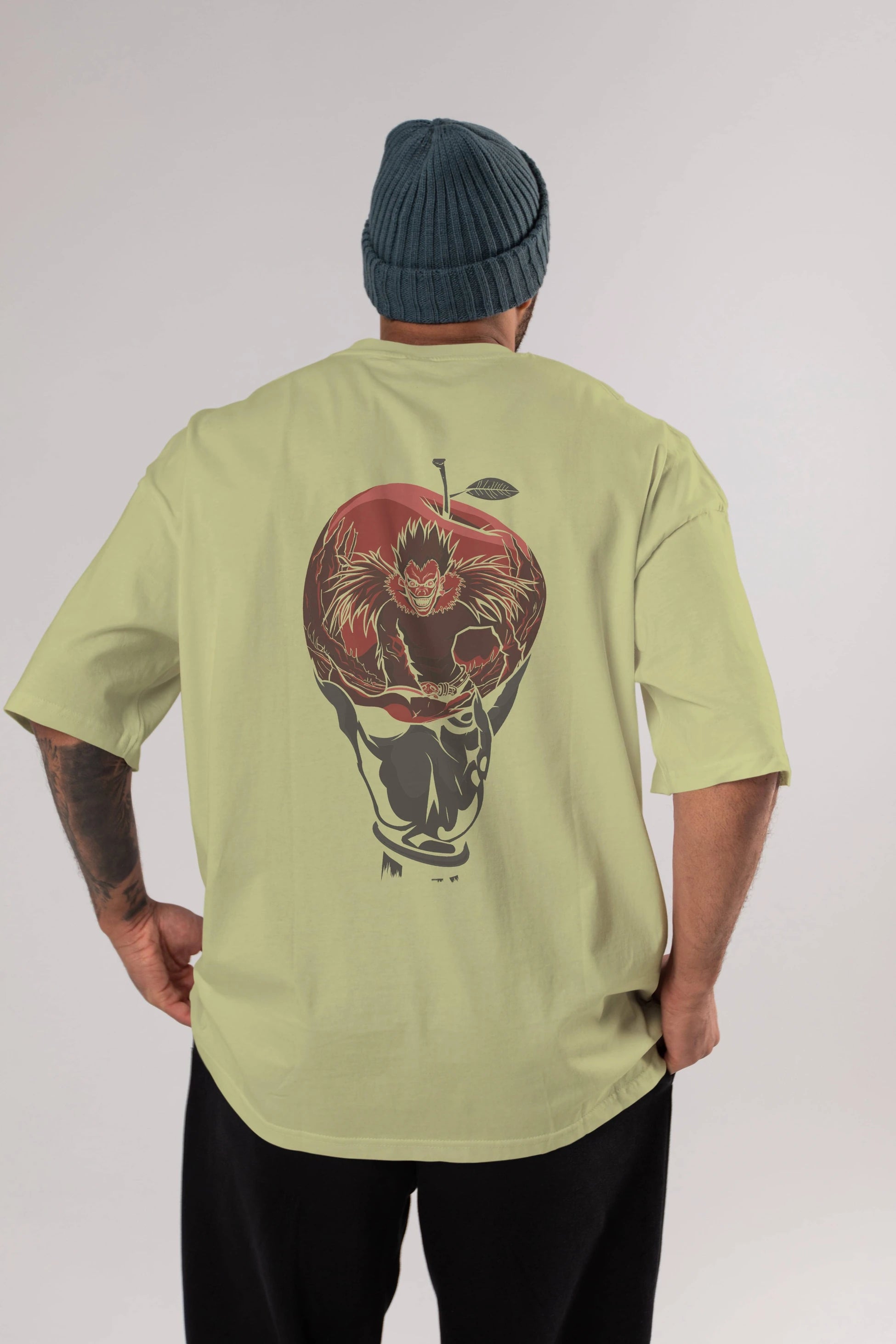 DEATH NOTE -RYUK Anime Arka Baskılı Oversize t-shirt Erkek Kadın Unisex