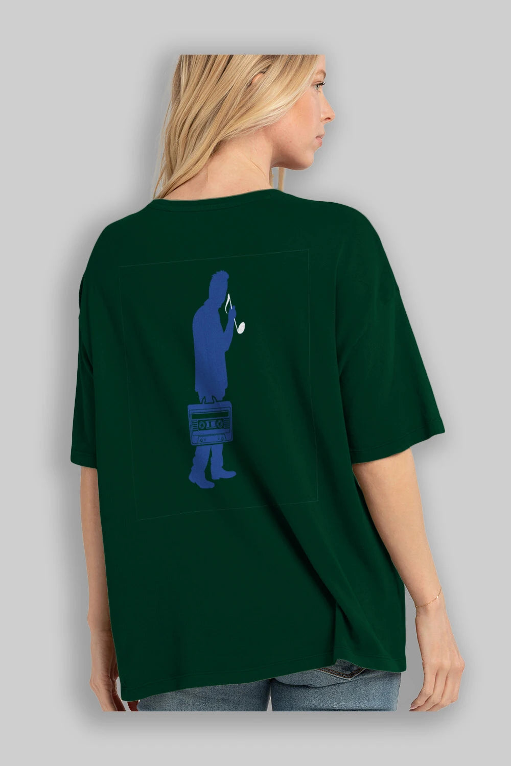 Sound Collector Arka Baskılı Oversize t-shirt %100 pamuk Erkek Kadın Unisex