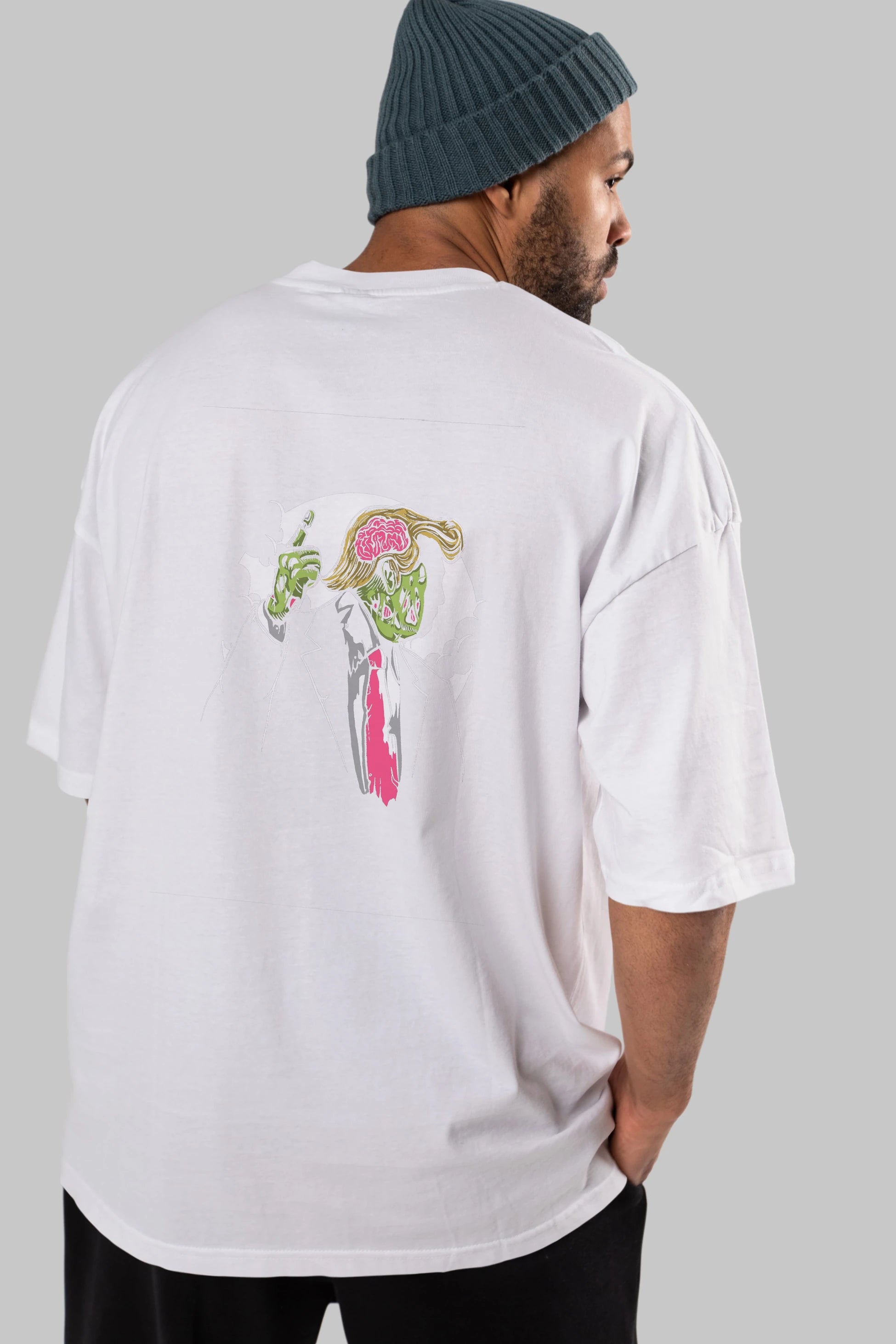 Make Zombie Great Again Arka Baskılı Oversize t-shirt Erkek Kadın Unisex %100 Pamuk