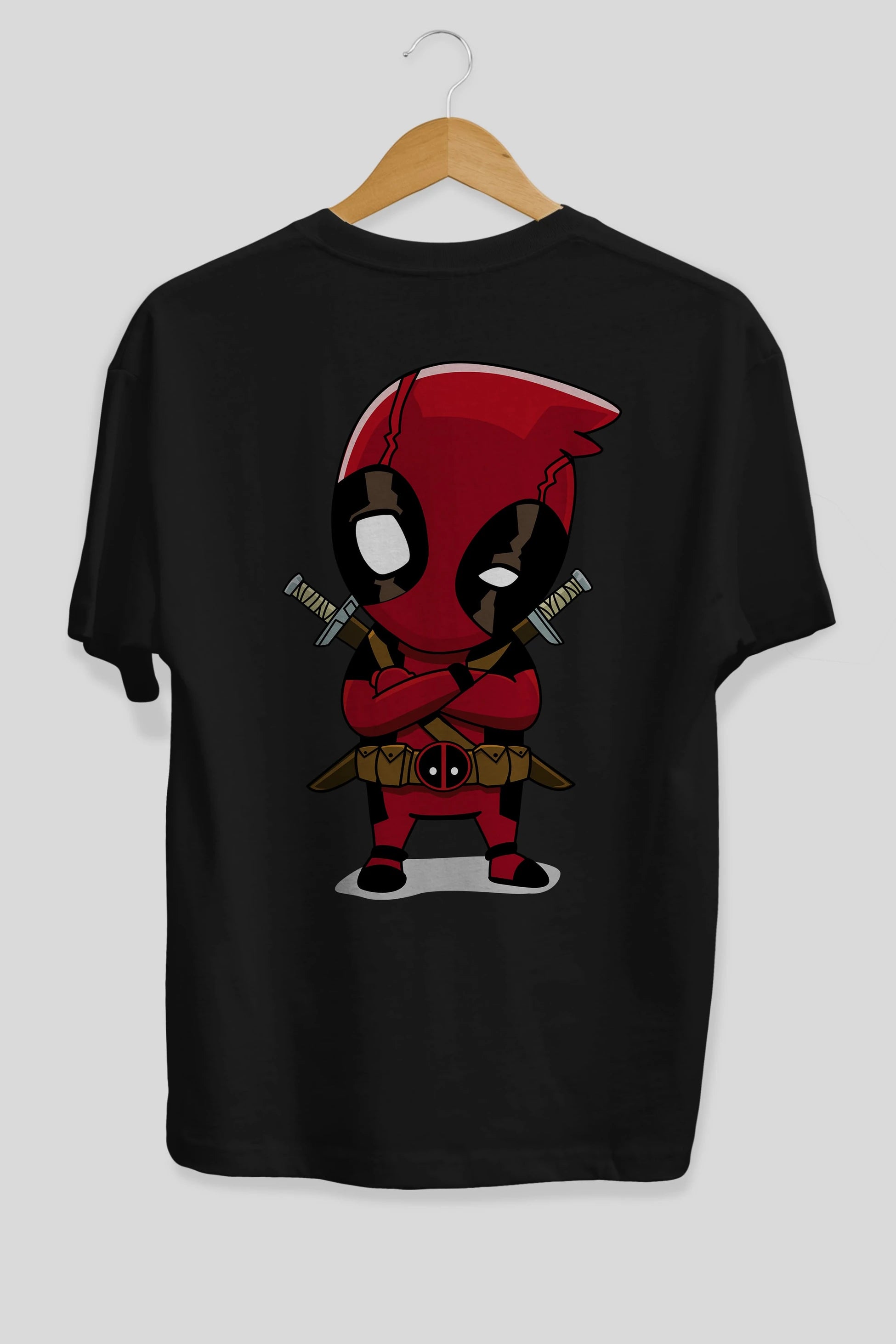 Deadpool (19) Arka Baskılı Oversize t-shirt Erkek Kadın Unisex %100 Pamuk Bisiklet Yaka tişort