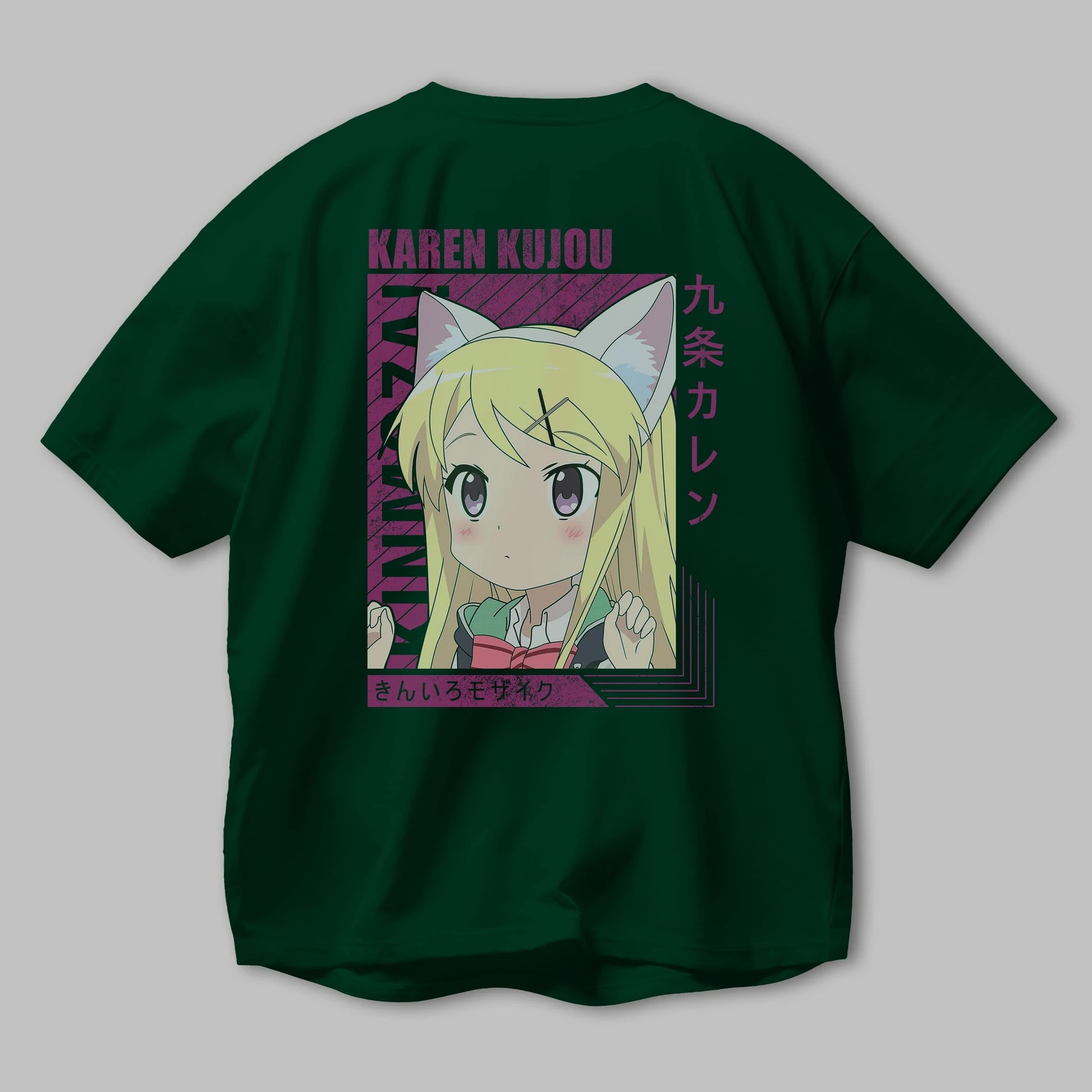 Karen Kujou 4 Anime Arka Baskılı Oversize t-shirt Erkek Kadın Unisex