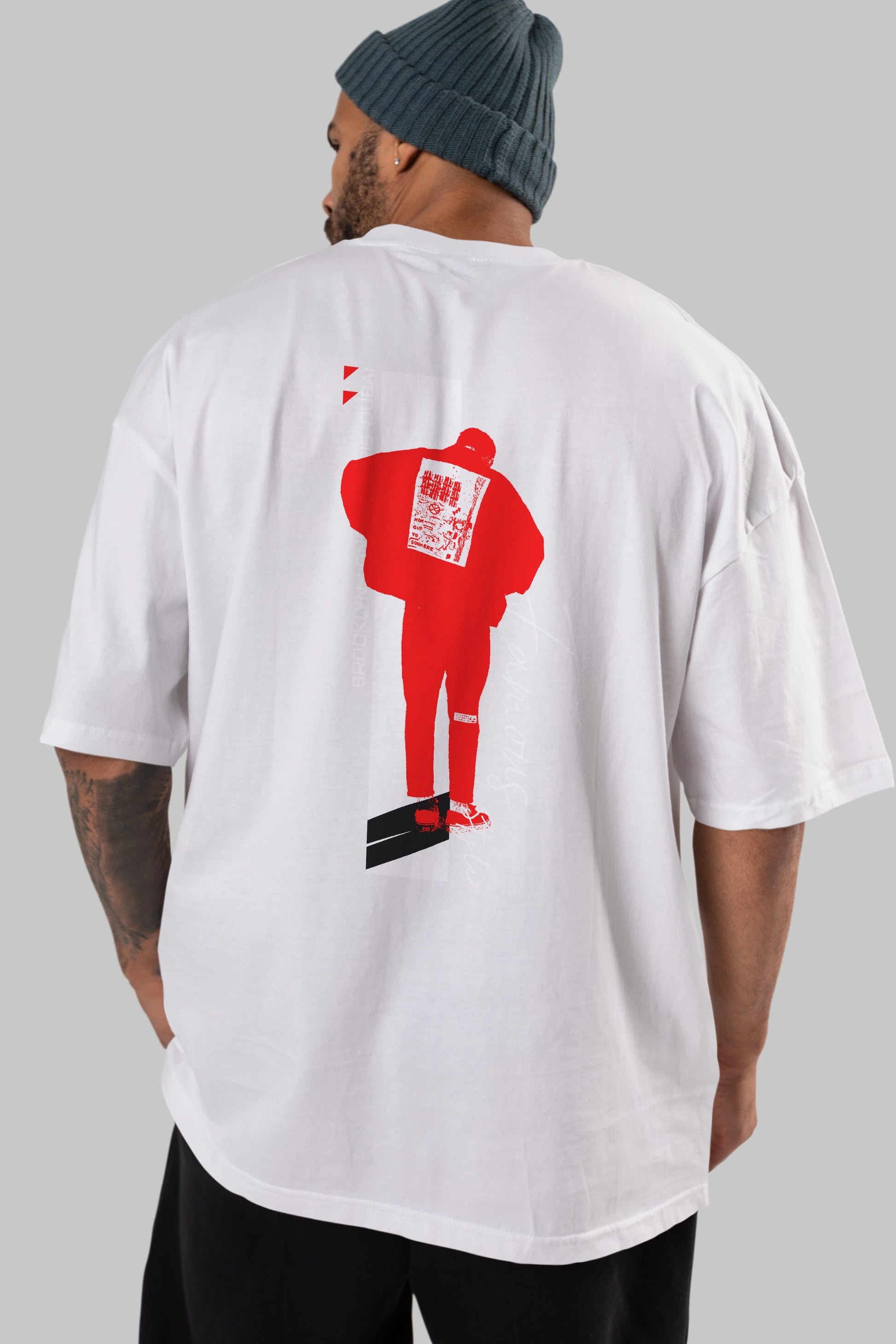 Brooklyn Style Arka Baskılı Oversize t-shirt Erkek Kadın Unisex