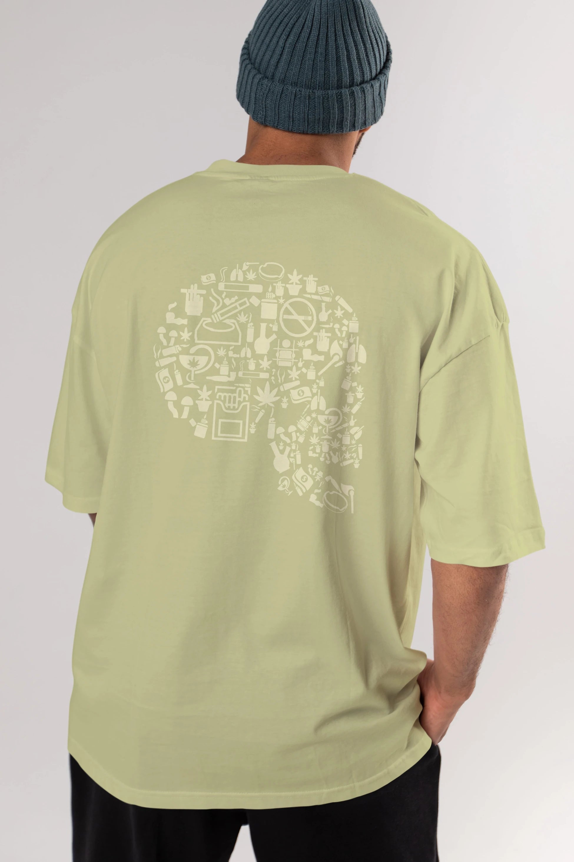 Smoking Kills Arka Baskılı Oversize t-shirt %100 pamuk Erkek Kadın Unisex