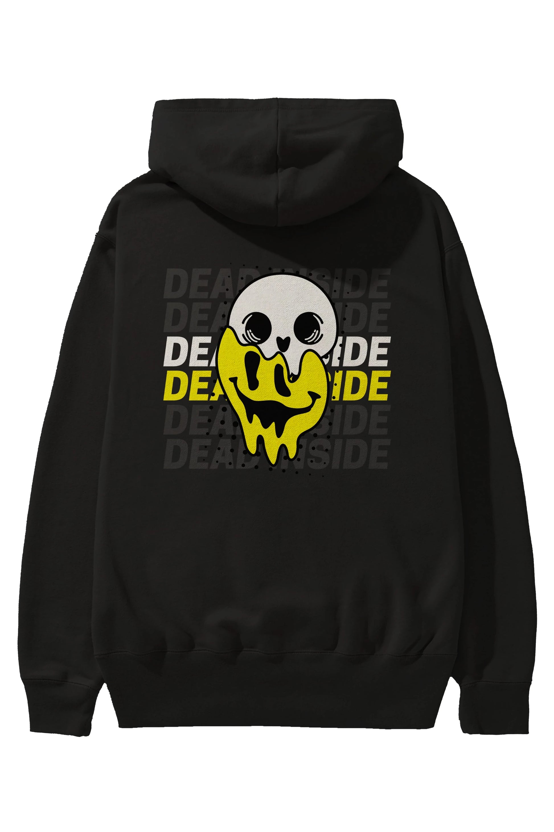 Dead Inside Yazılı Arka Baskılı Oversize Hoodie Kapüşonlu Sweatshirt Erkek Kadın Unisex