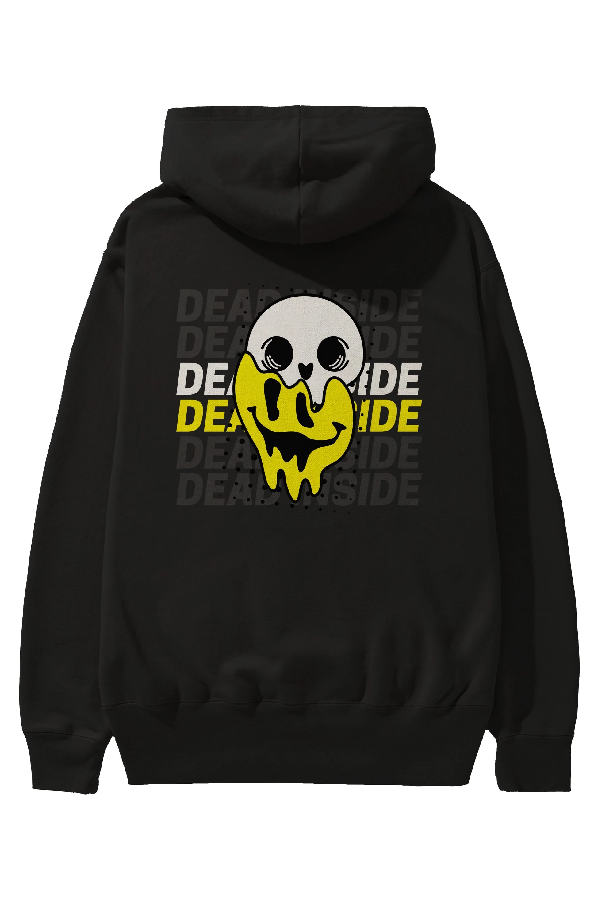Dead Inside Yazılı Arka Baskılı Oversize Hoodie Kapüşonlu Sweatshirt Erkek Kadın Unisex