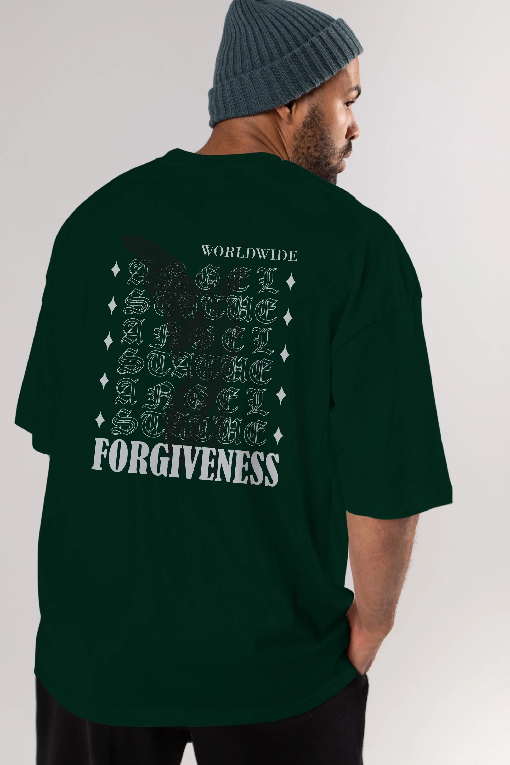 Angel Forgiveness Arka Baskılı Oversize t-shirt Erkek Kadın Unisex