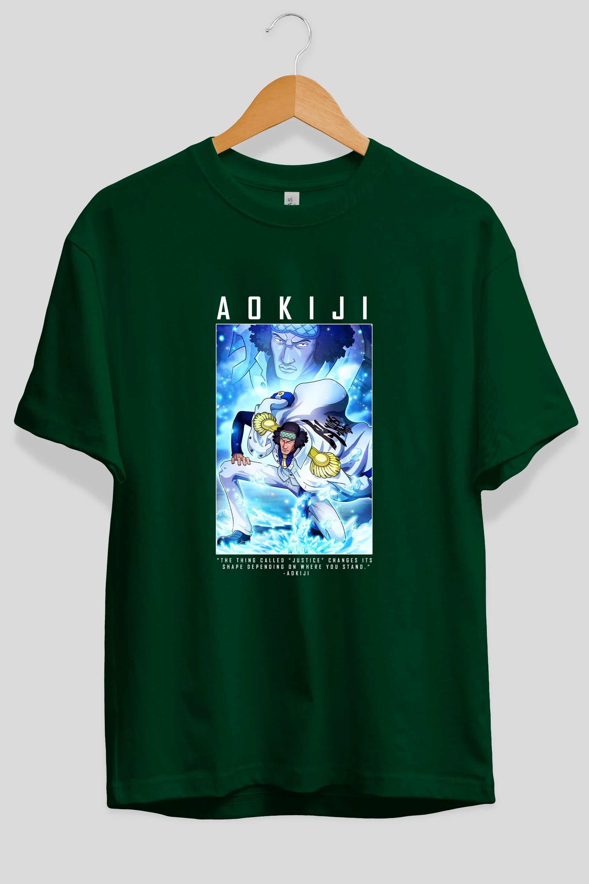 Kuzan Anime Ön Baskılı Oversize t-shirt Erkek Kadın Unisex