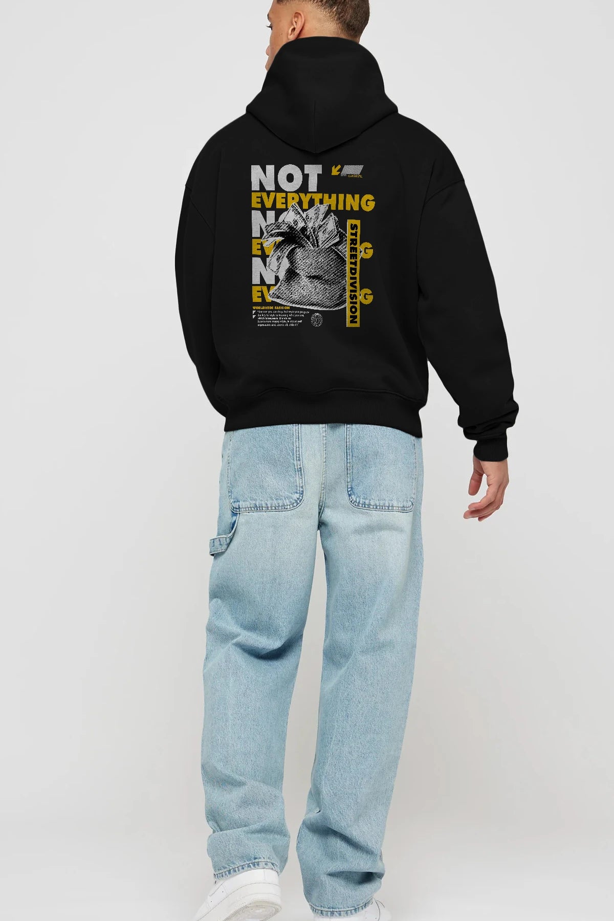 Not Everything Arka Baskılı Hoodie Oversize Kapüşonlu Sweatshirt Erkek Kadın Unisex