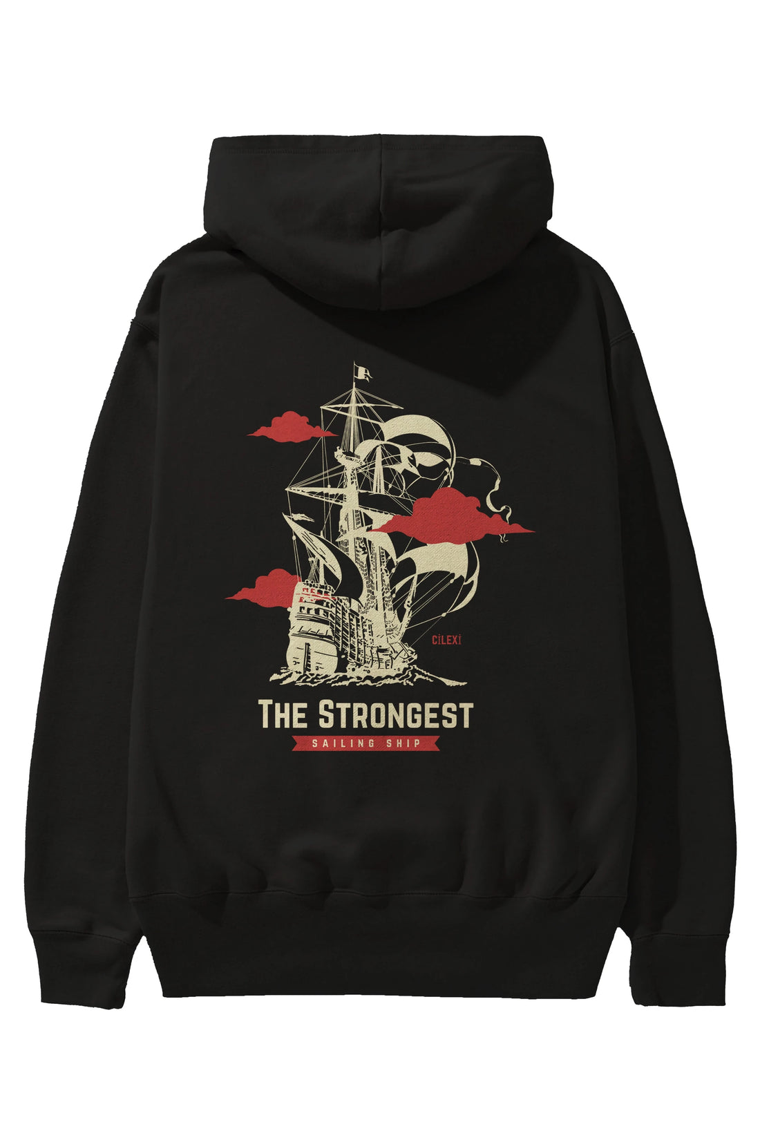 The Strongest Yazılı Arka Baskılı Oversize Hoodie Kapüşonlu Sweatshirt Erkek Kadın Unisex