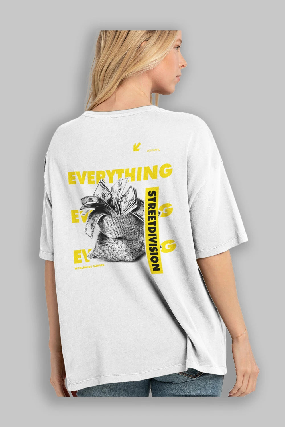 Not Everything Arka Baskılı Oversize t-shirt Erkek Kadın Unisex
