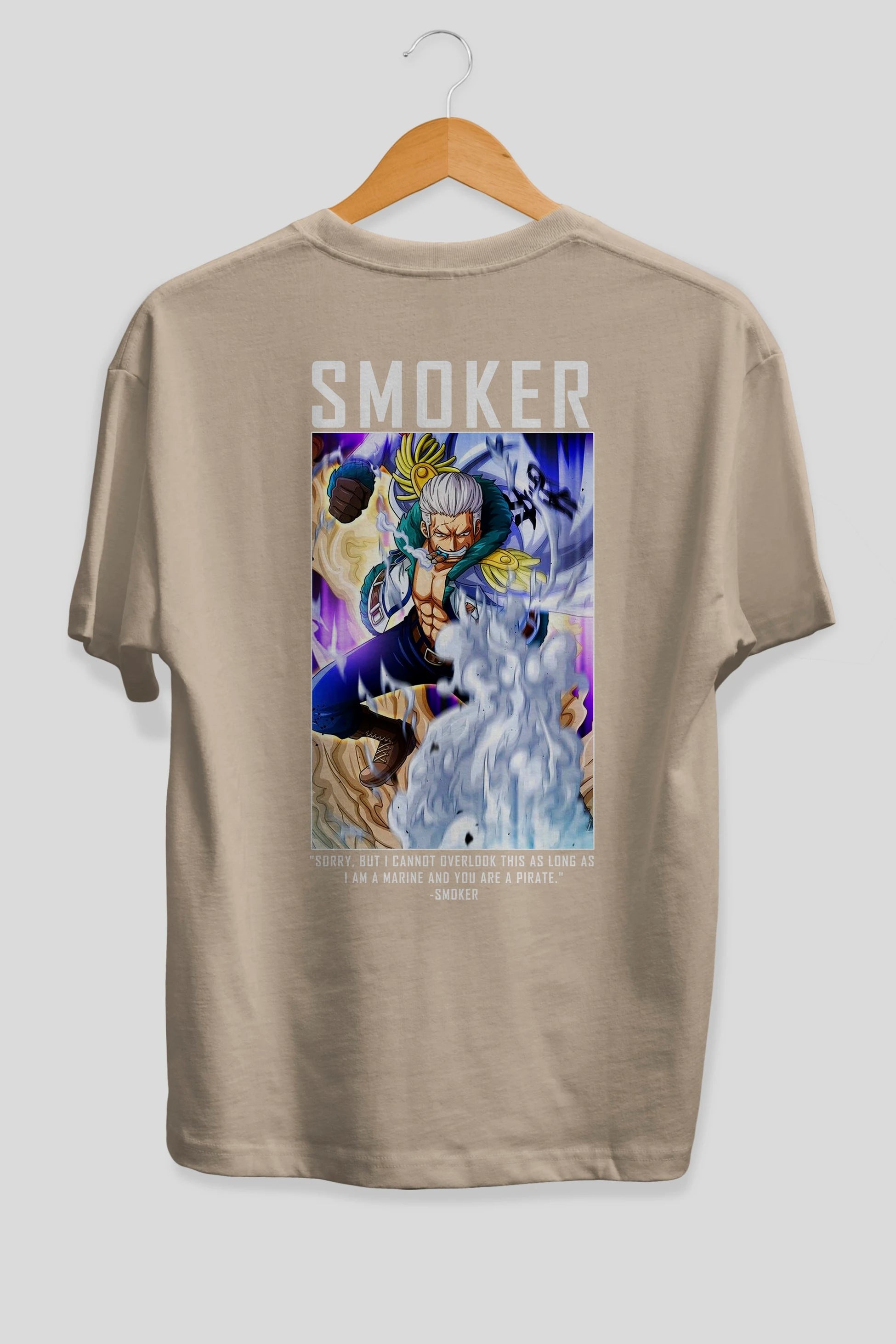 Smoker Anime Arka Baskılı Oversize t-shirt Erkek Kadın Unisex %100 pamuk tişort