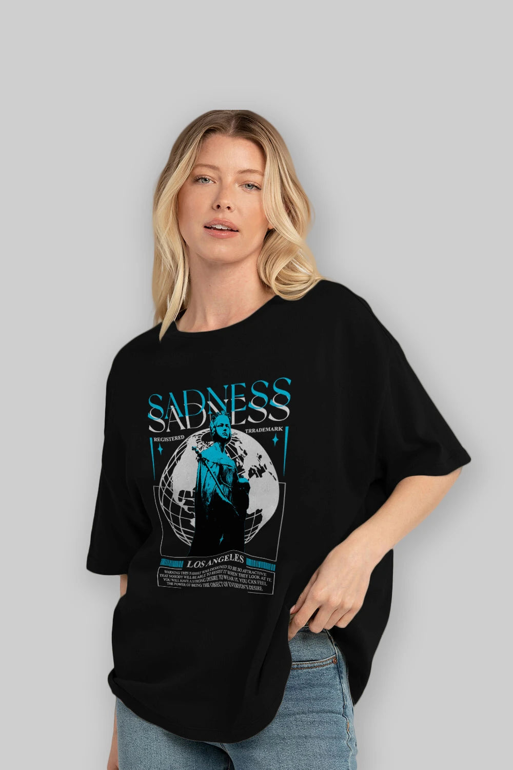 Sadness Los Angeles Ön Baskılı Oversize t-shirt Erkek Kadın Unisex