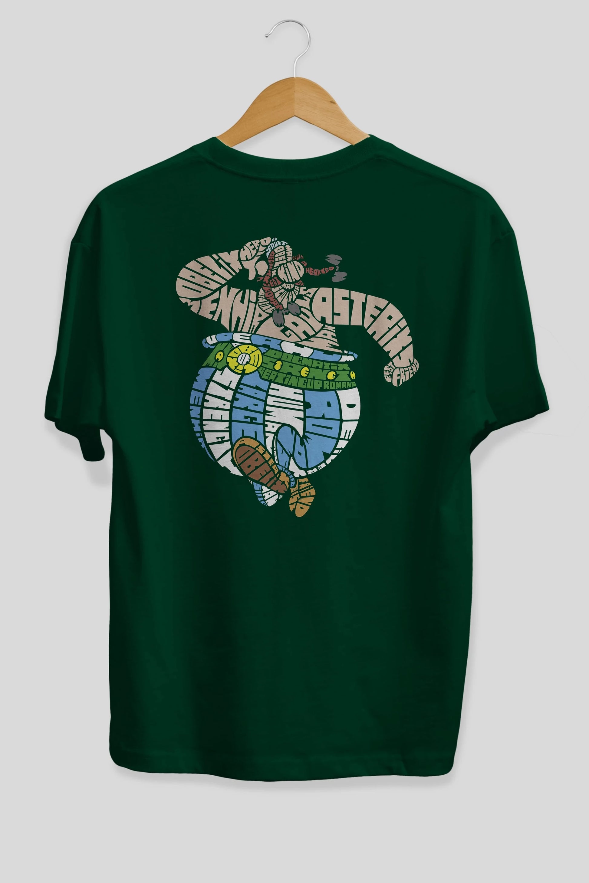 Obelix Arka Baskılı Oversize t-shirt %100 pamuk Erkek Kadın Unisex