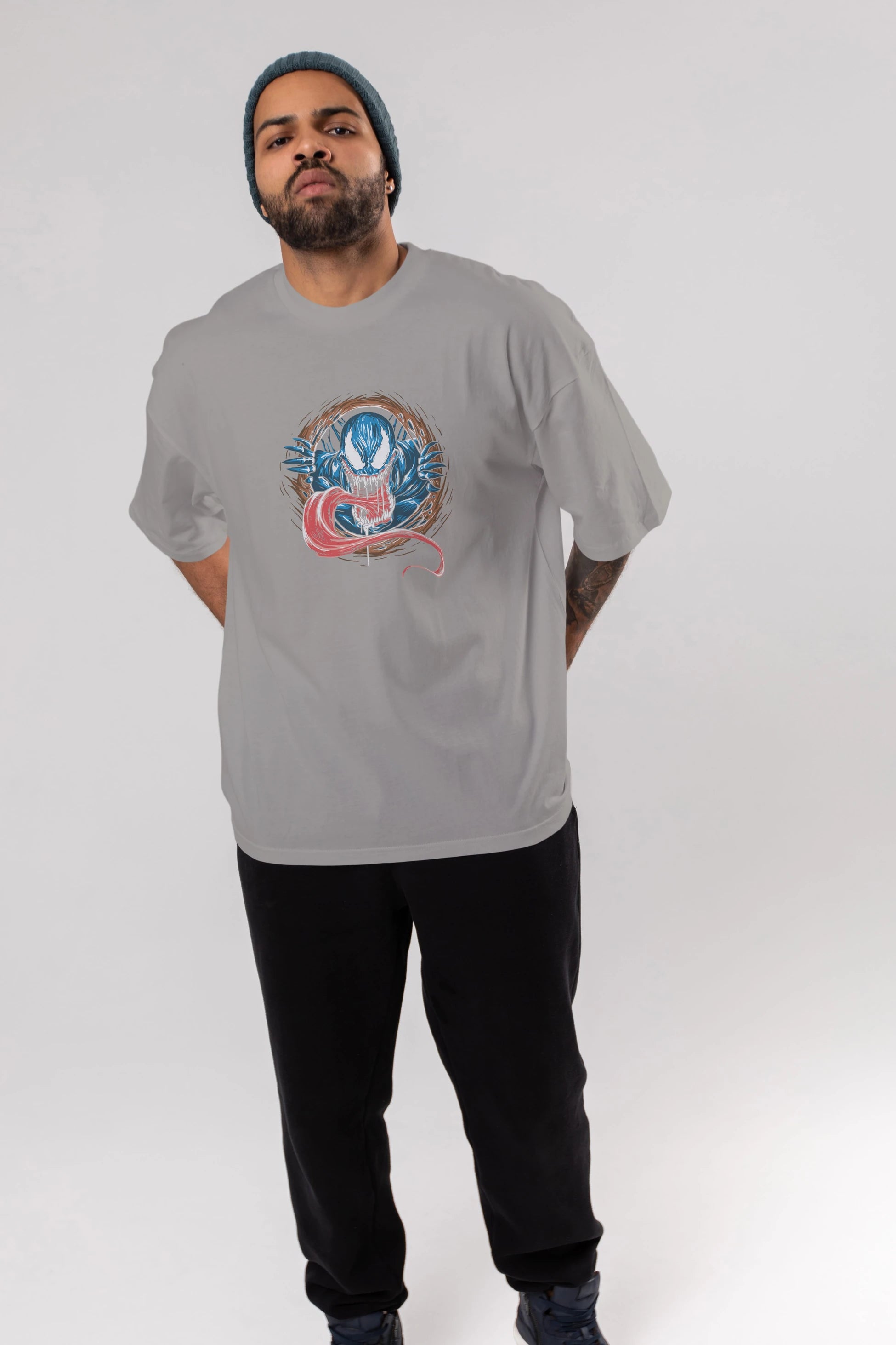 Venom (7) Ön Baskılı Oversize t-shirt Erkek Kadın Unisex %100 Pamuk Bisiklet Yaka tişort