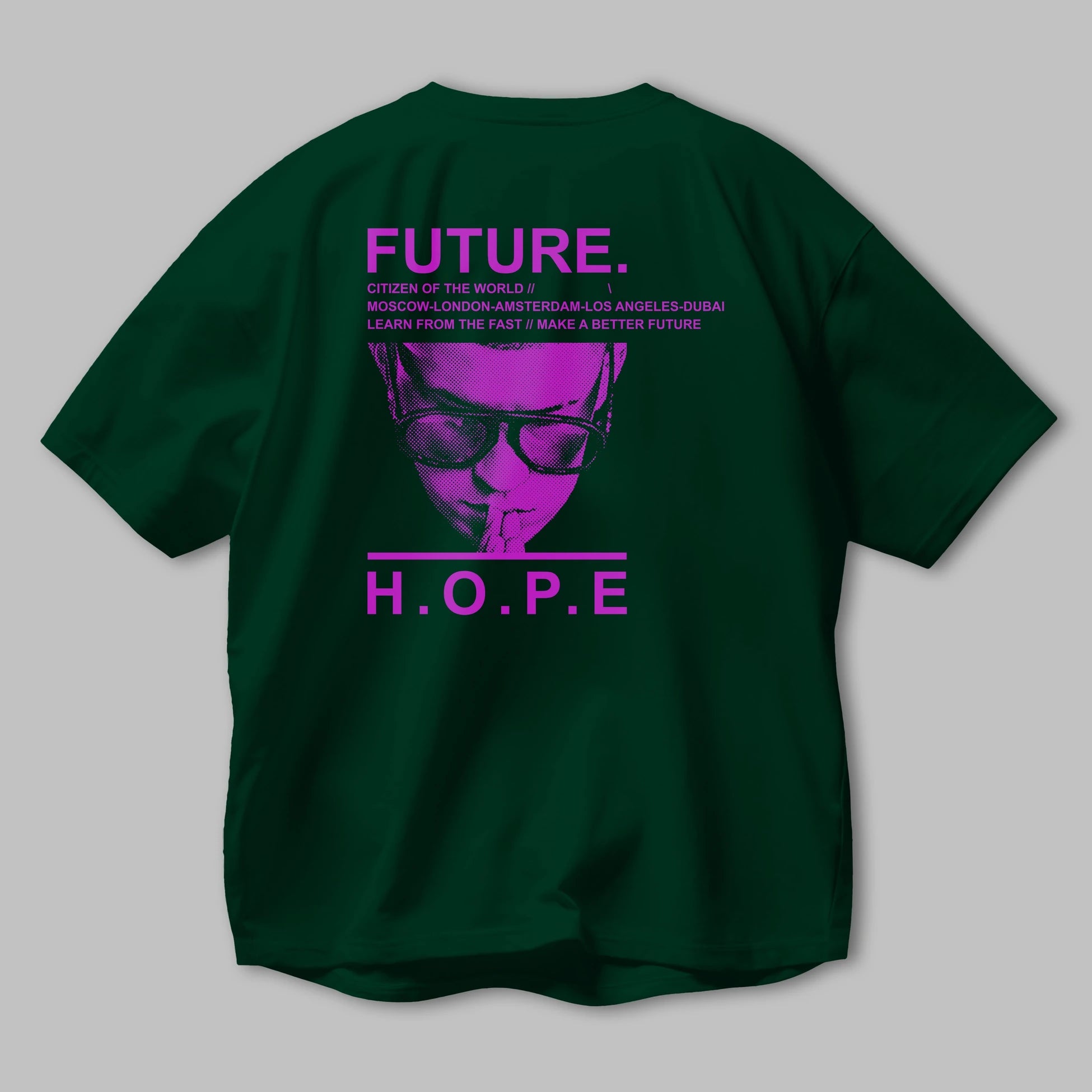 Future Hope Arka Baskılı Oversize t-shirt Erkek Kadın Unisex