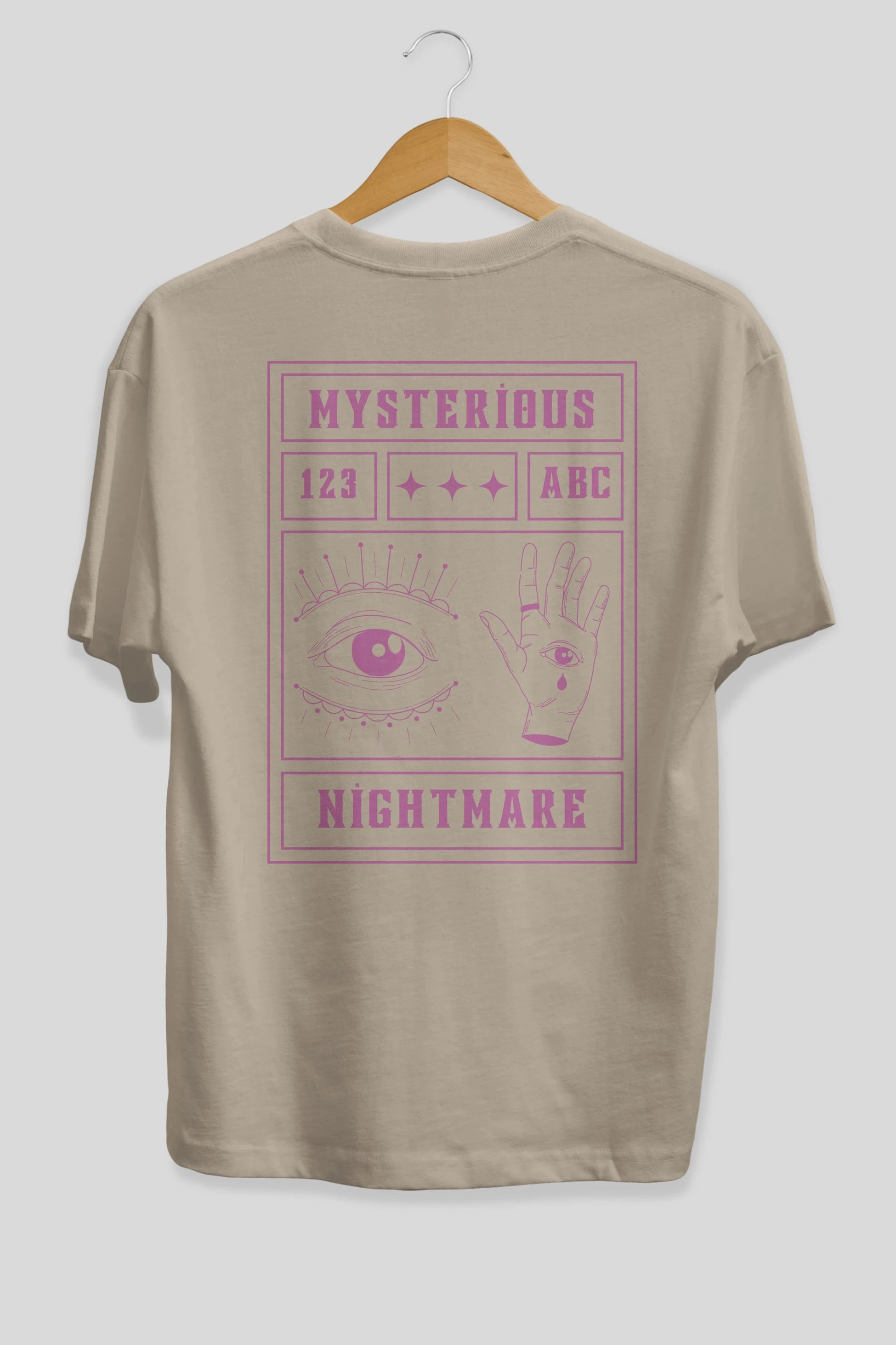 Mysterious Nightmare Arka Baskılı Oversize t-shirt Erkek Kadın Unisex