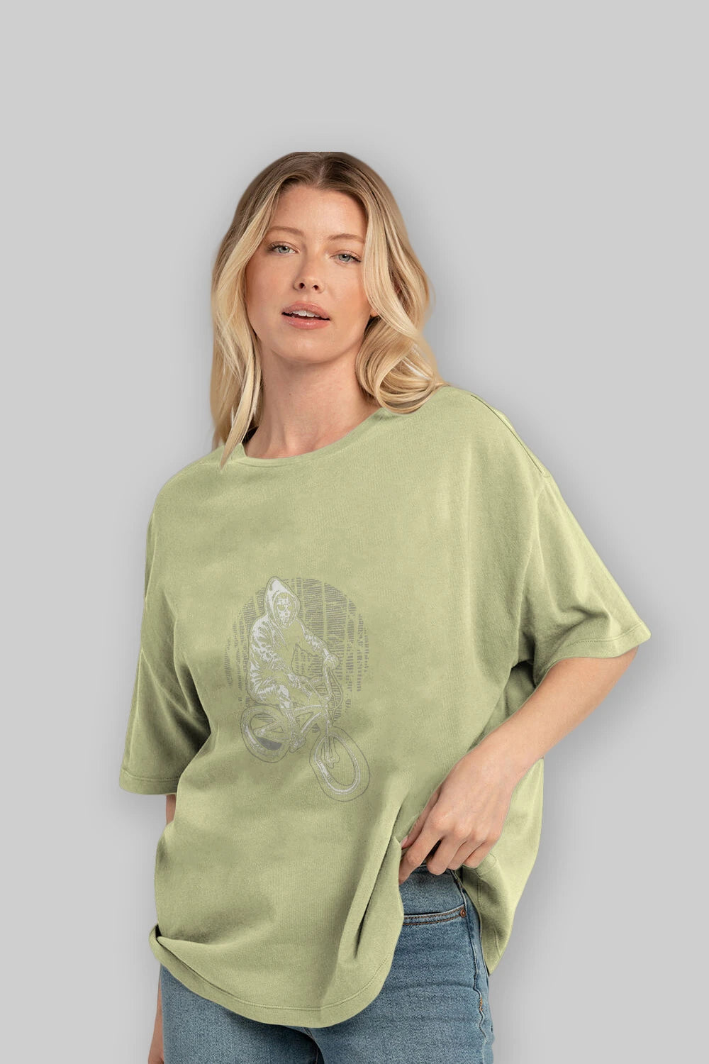 Ride Bike To Kill Ön Baskılı Oversize t-shirt Erkek Kadın Unisex %100 Pamuk tişort
