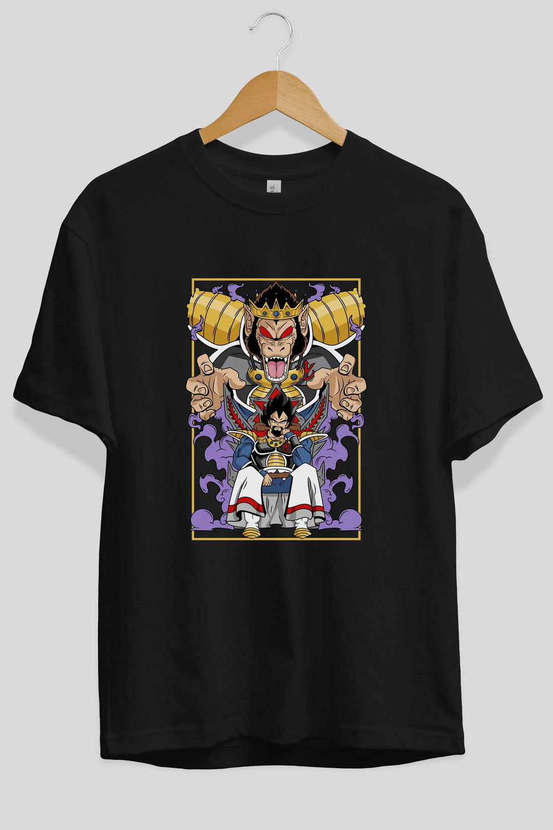 DragonBall ReyVegeta Anime Ön Baskılı Oversize t-shirt %100 pamuk Erkek Kadın Unisex
