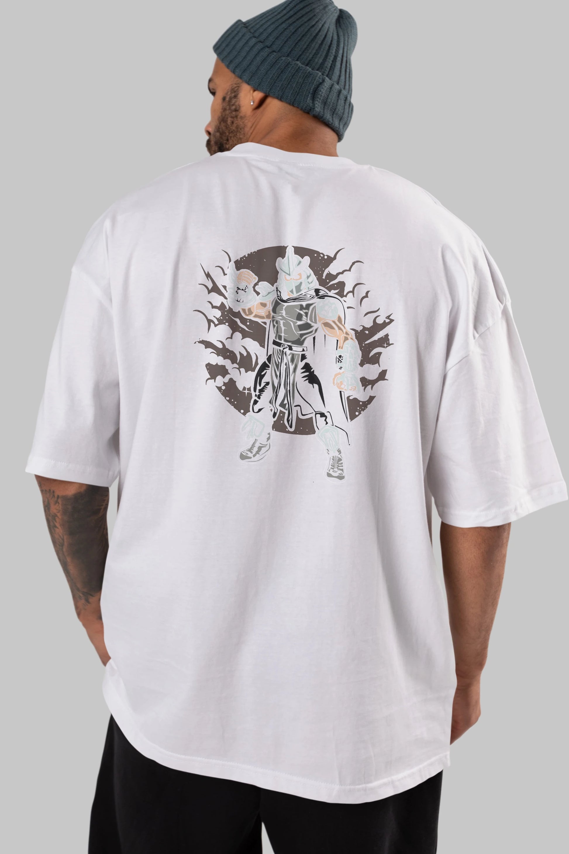 SHREDDER Arka Baskılı Oversize t-shirt Erkek Kadın Unisex %100 Pamuk