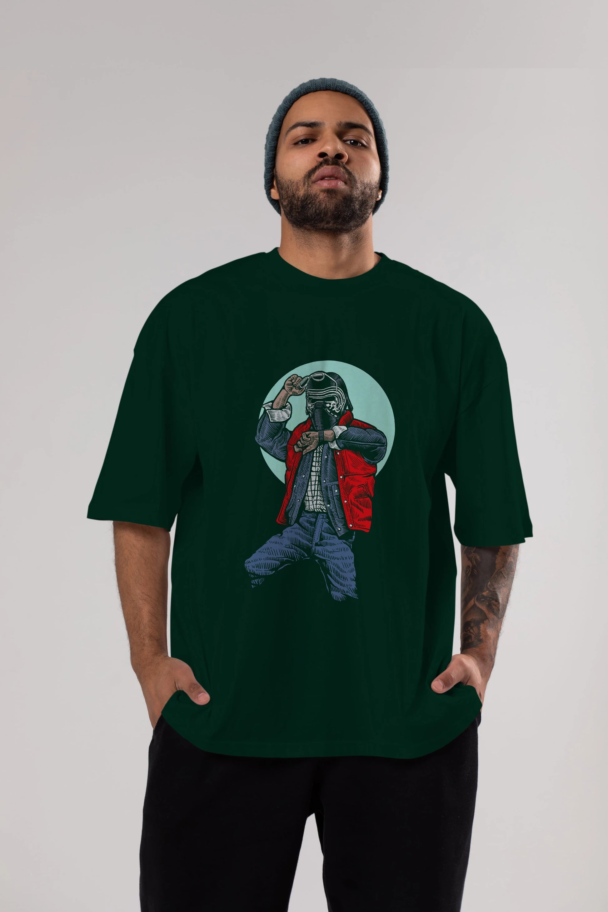 Kylo Mcfly Ön Baskılı Oversize t-shirt Erkek Kadın Unisex %100 Pamuk tişort