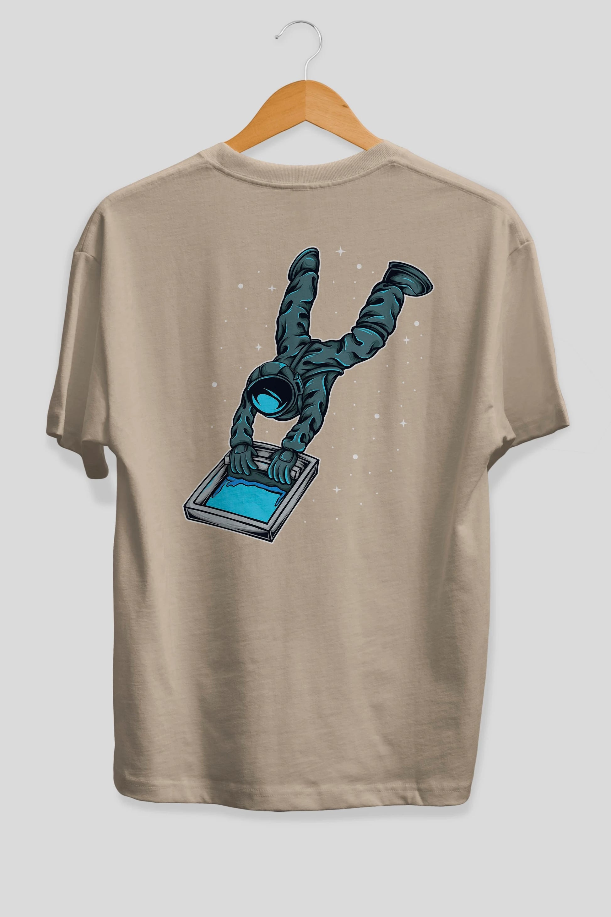 Astroscreen Arka Baskılı Oversize t-shirt Erkek Kadın Unisex