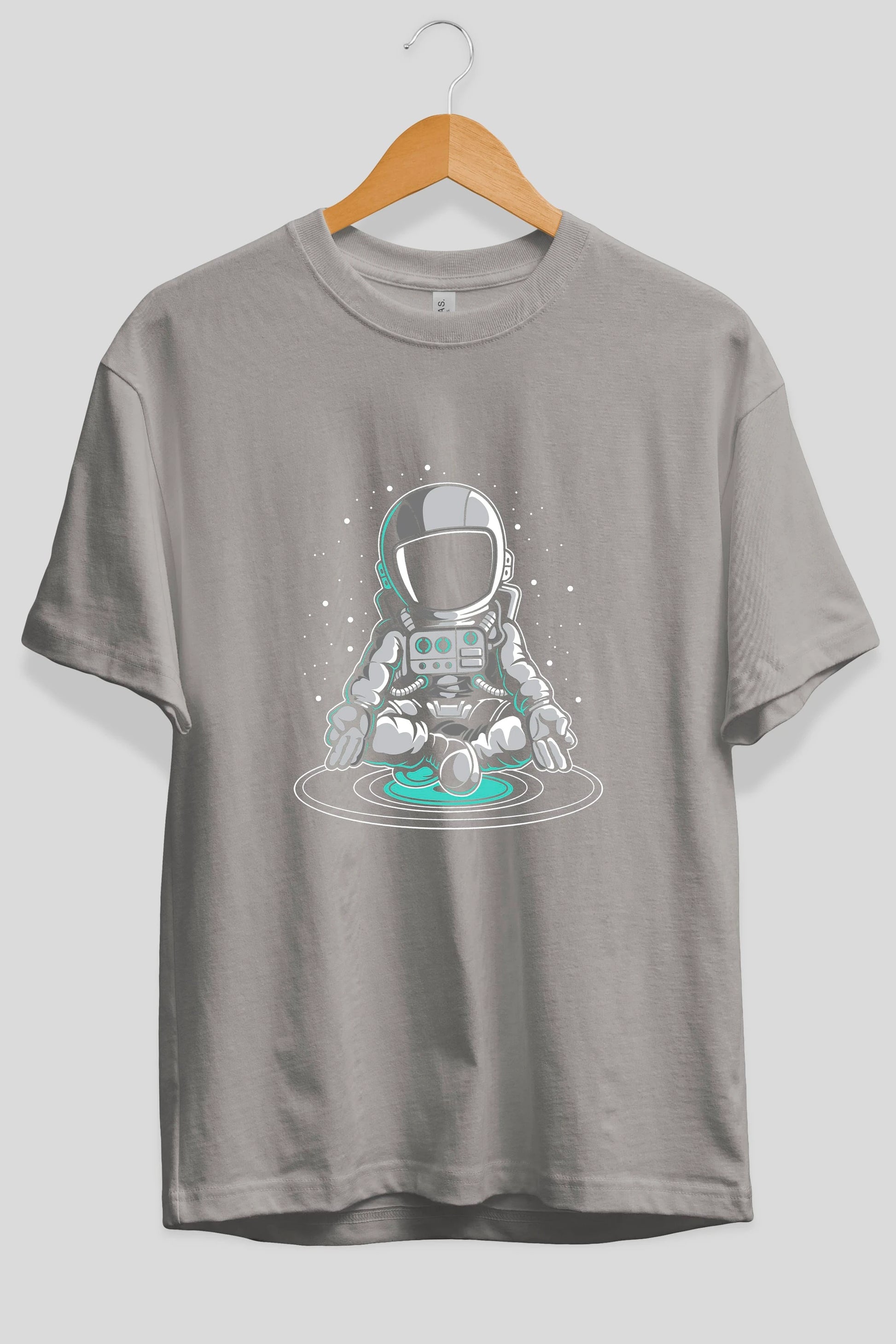 Astronaut Meditation Ön Baskılı Oversize t-shirt Erkek Kadın Unisex