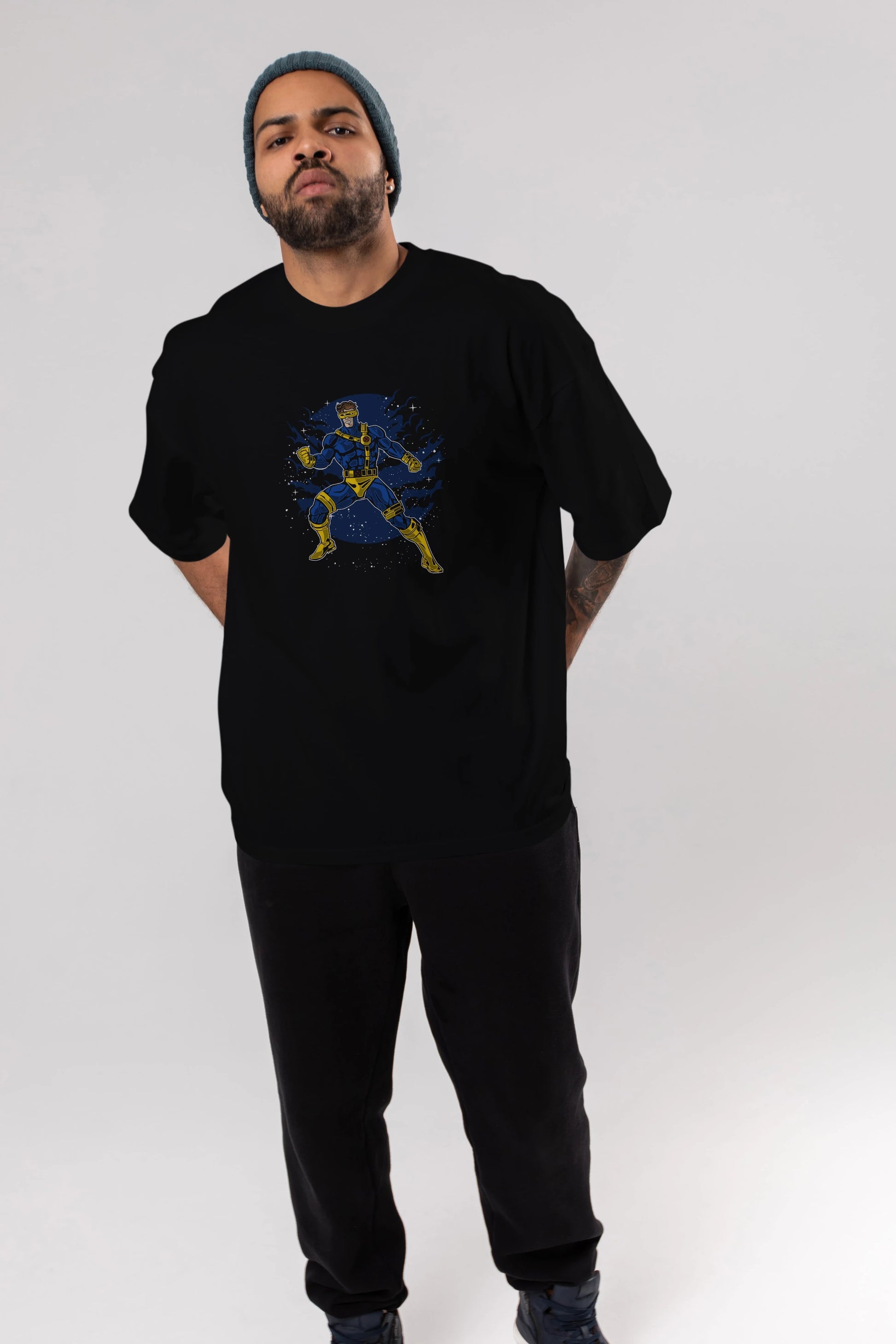 CYCLOPS Ön Baskılı Oversize t-shirt Erkek Kadın Unisex %100 Pamuk tişort