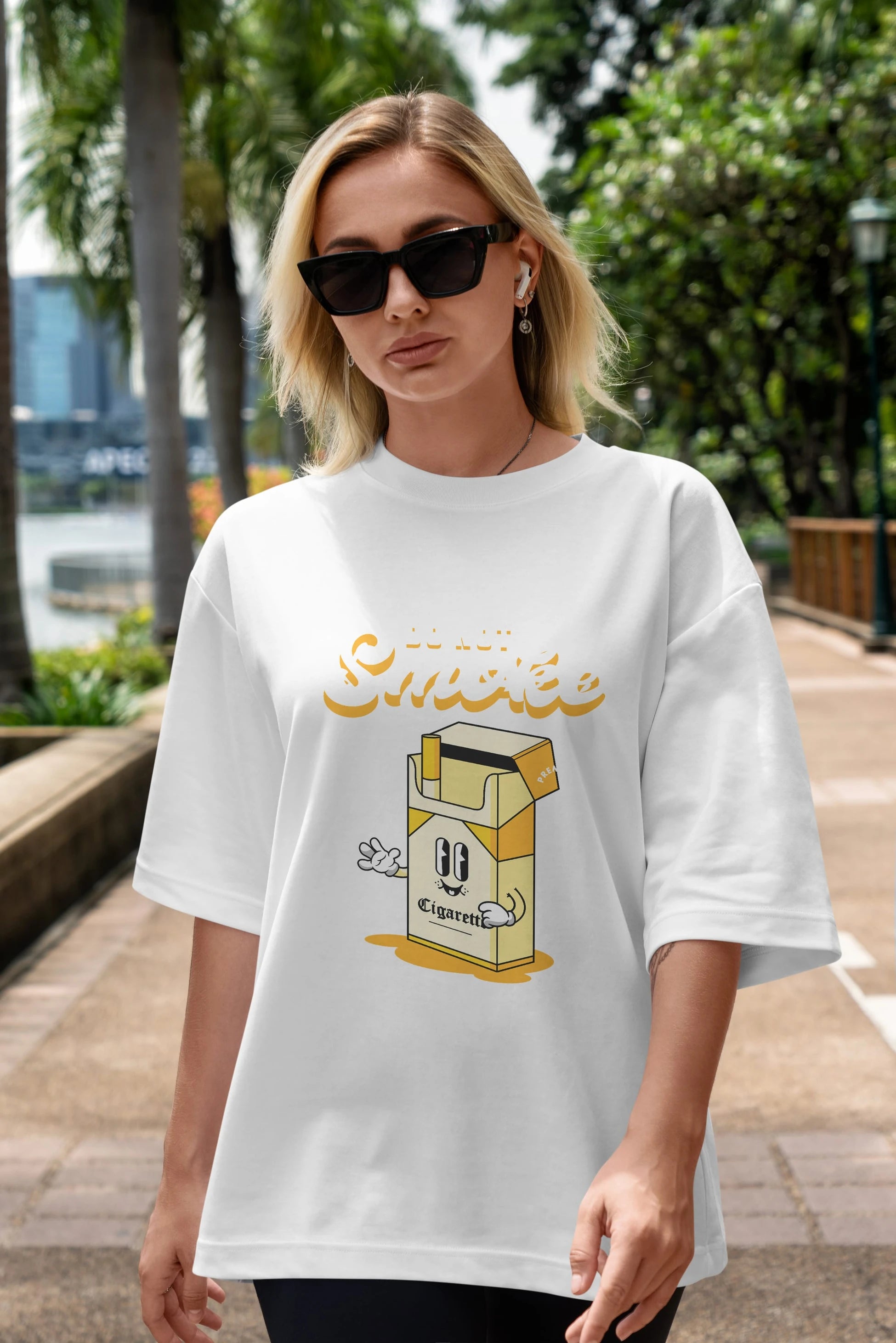 Do Not Smoke Ön Baskılı Oversize t-shirt Erkek Kadın Unisex