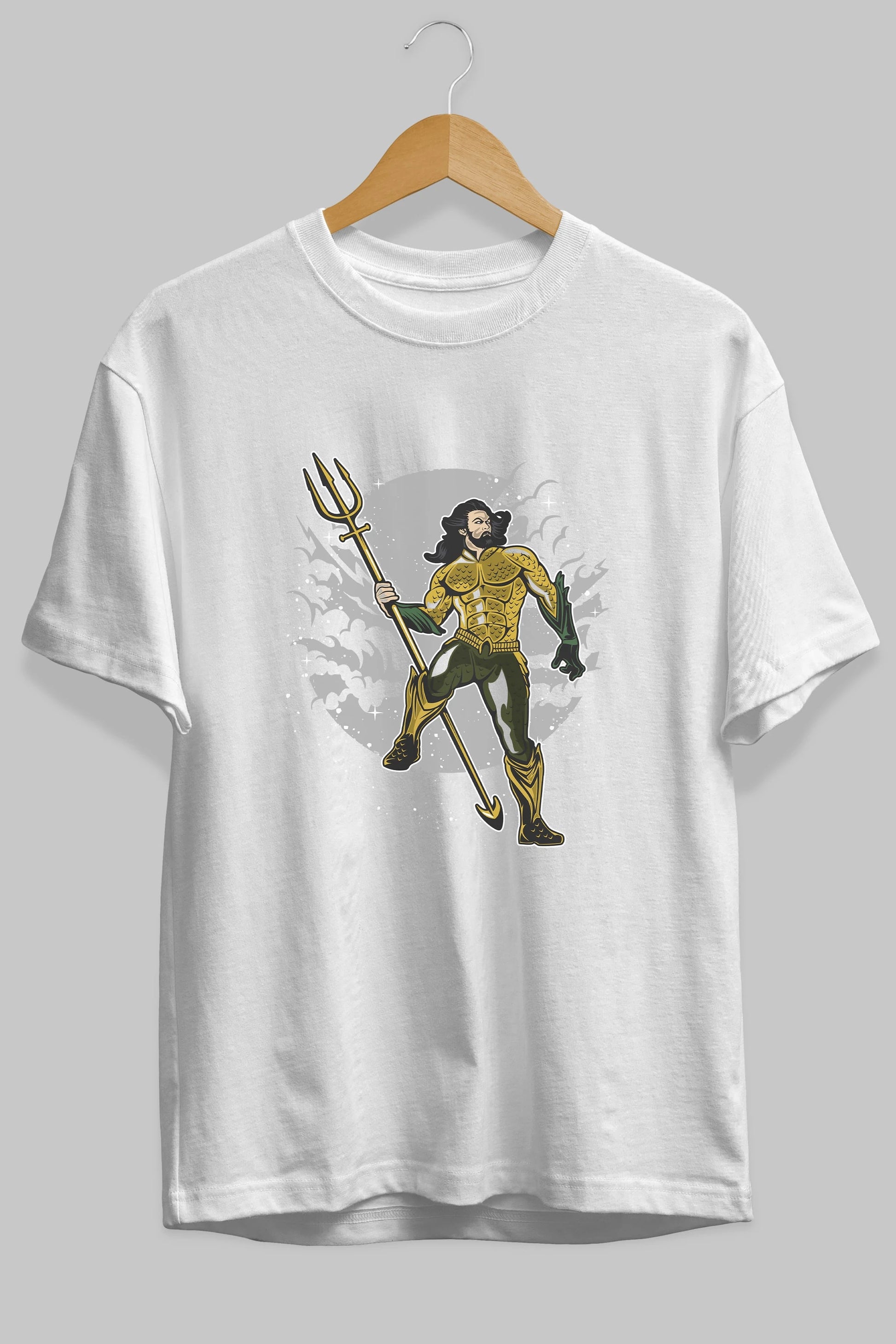 AQUAMAN Ön Baskılı Oversize t-shirt Erkek Kadın Unisex %100 Pamuk tişort