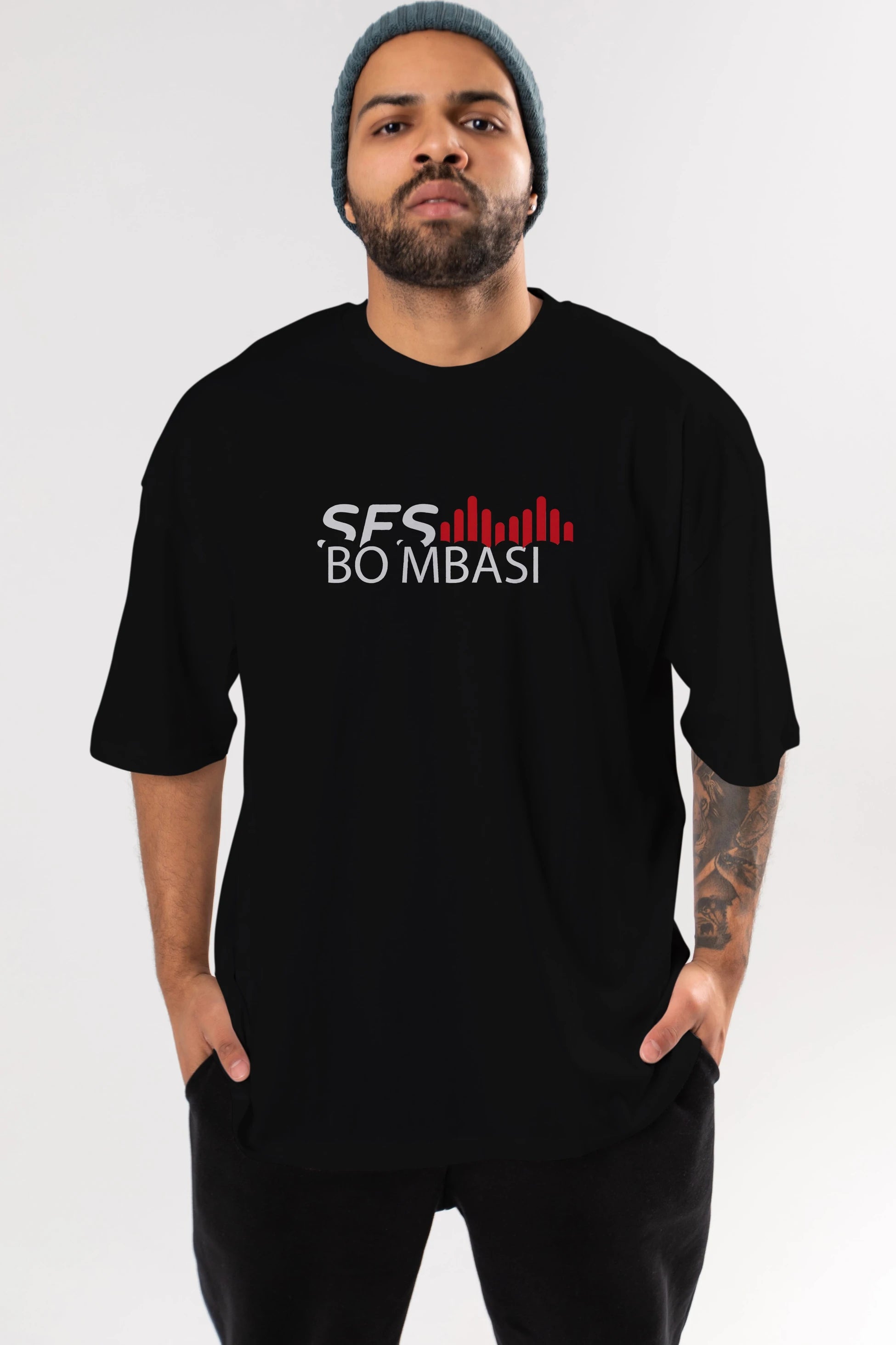 Ses Bombası Ön Baskılı Oversize t-shirt %100 pamuk Erkek Kadın Unisex