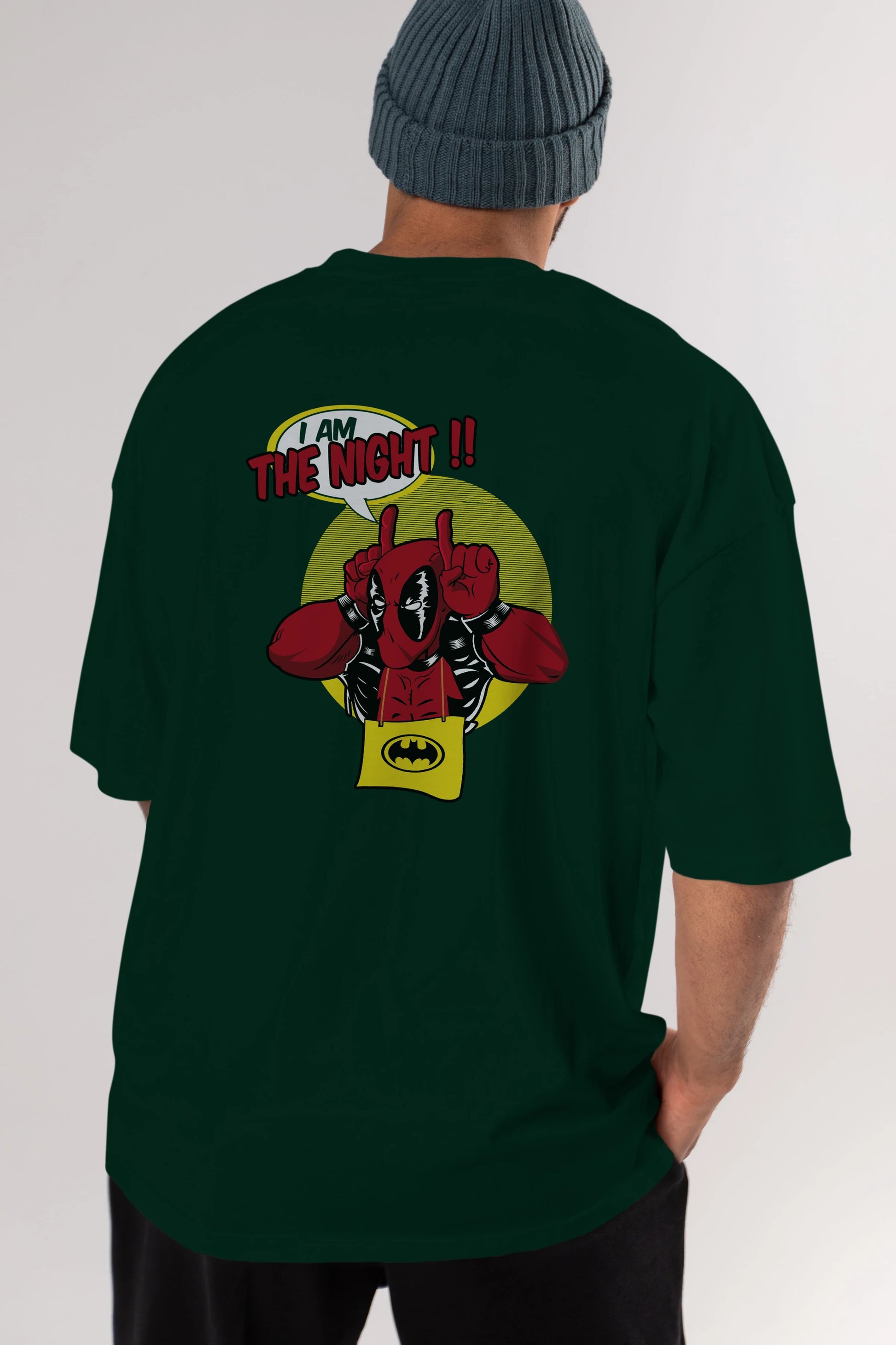 Deadpool (1) Arka Baskılı Oversize t-shirt Erkek Kadın Unisex %100 Pamuk Bisiklet Yaka tişort