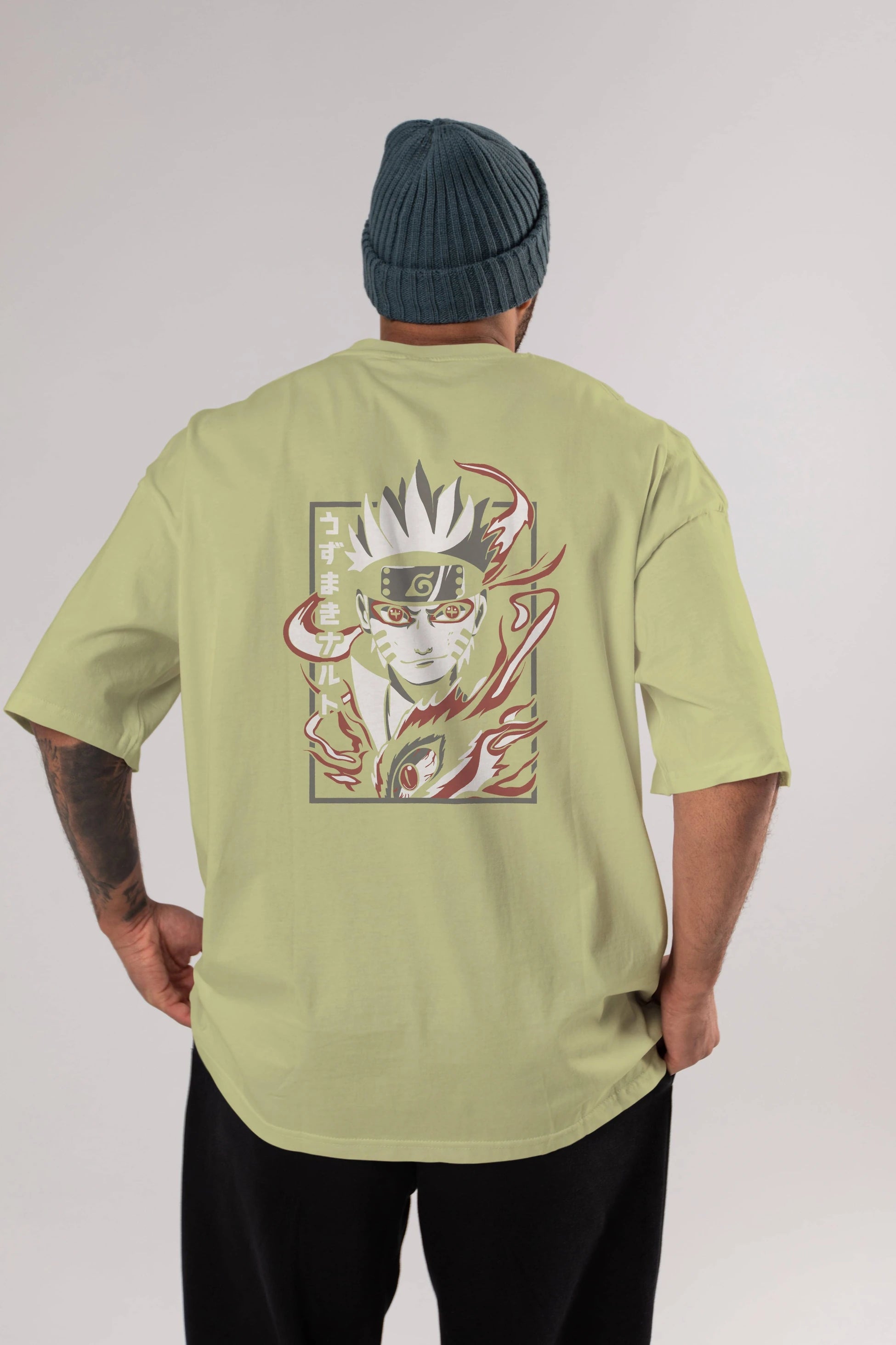 NarutoMod Anime Arka Baskılı Oversize t-shirt Erkek Kadın Unisex