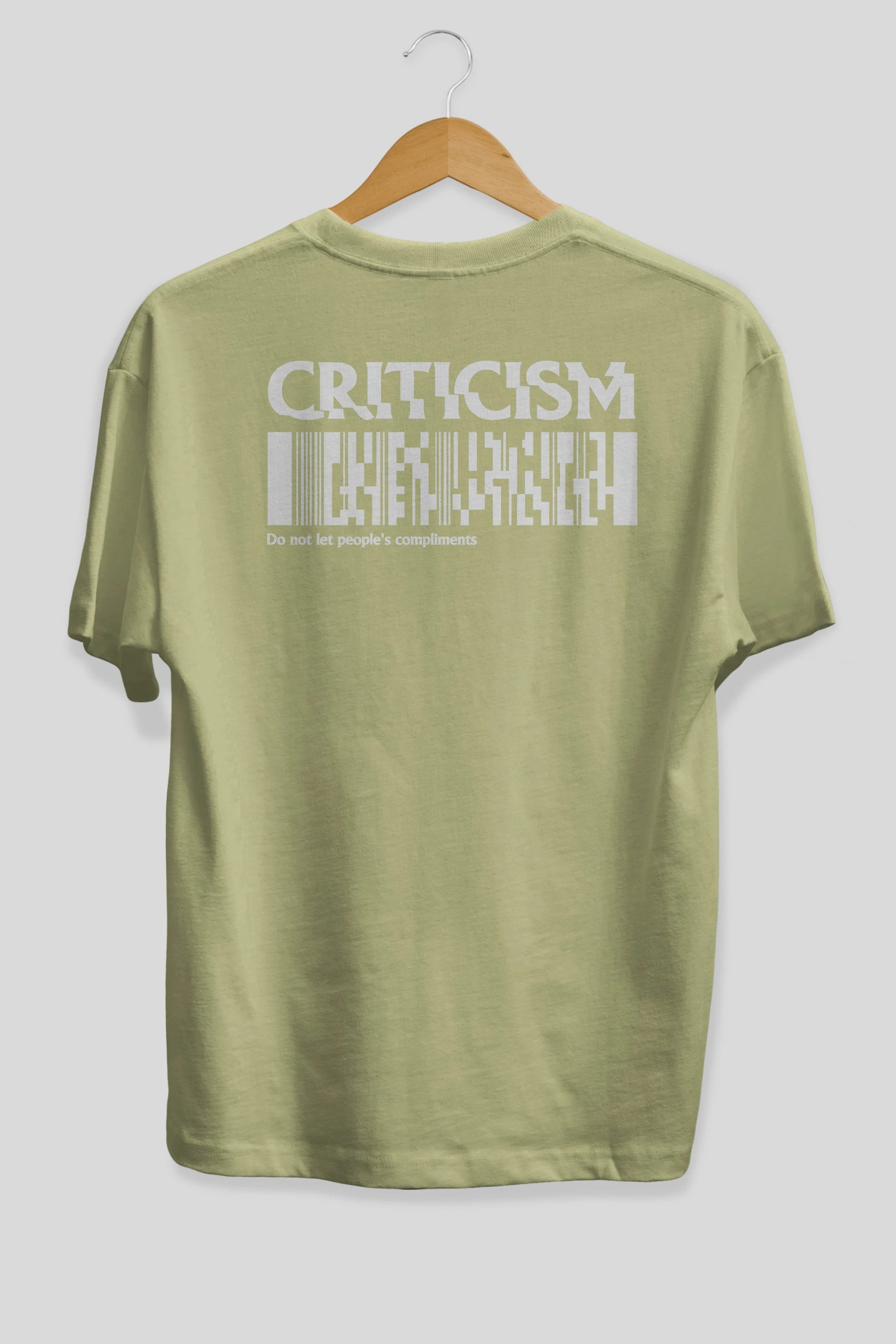 Criticism Streetwear Arka Baskılı Oversize t-shirt Erkek Kadın Unisex
