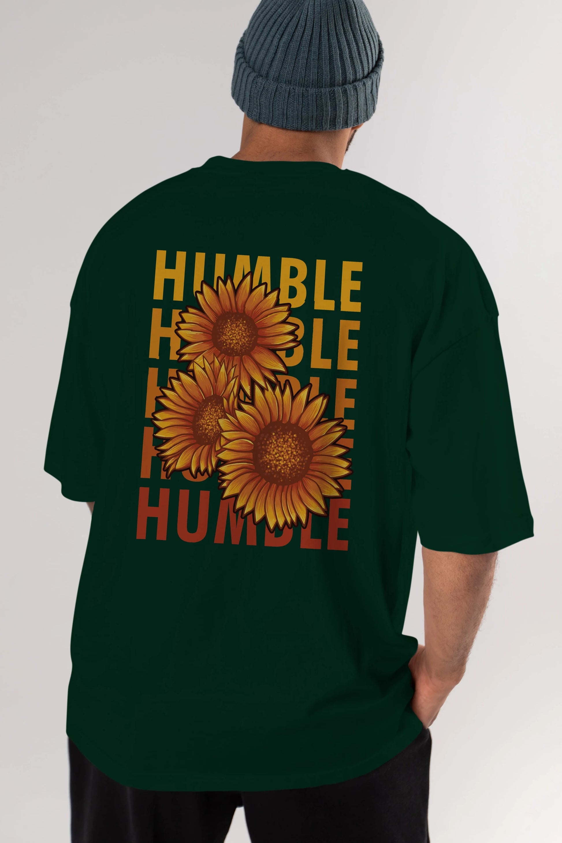 Humble 2 Arka Baskılı Oversize t-shirt Erkek Kadın Unisex