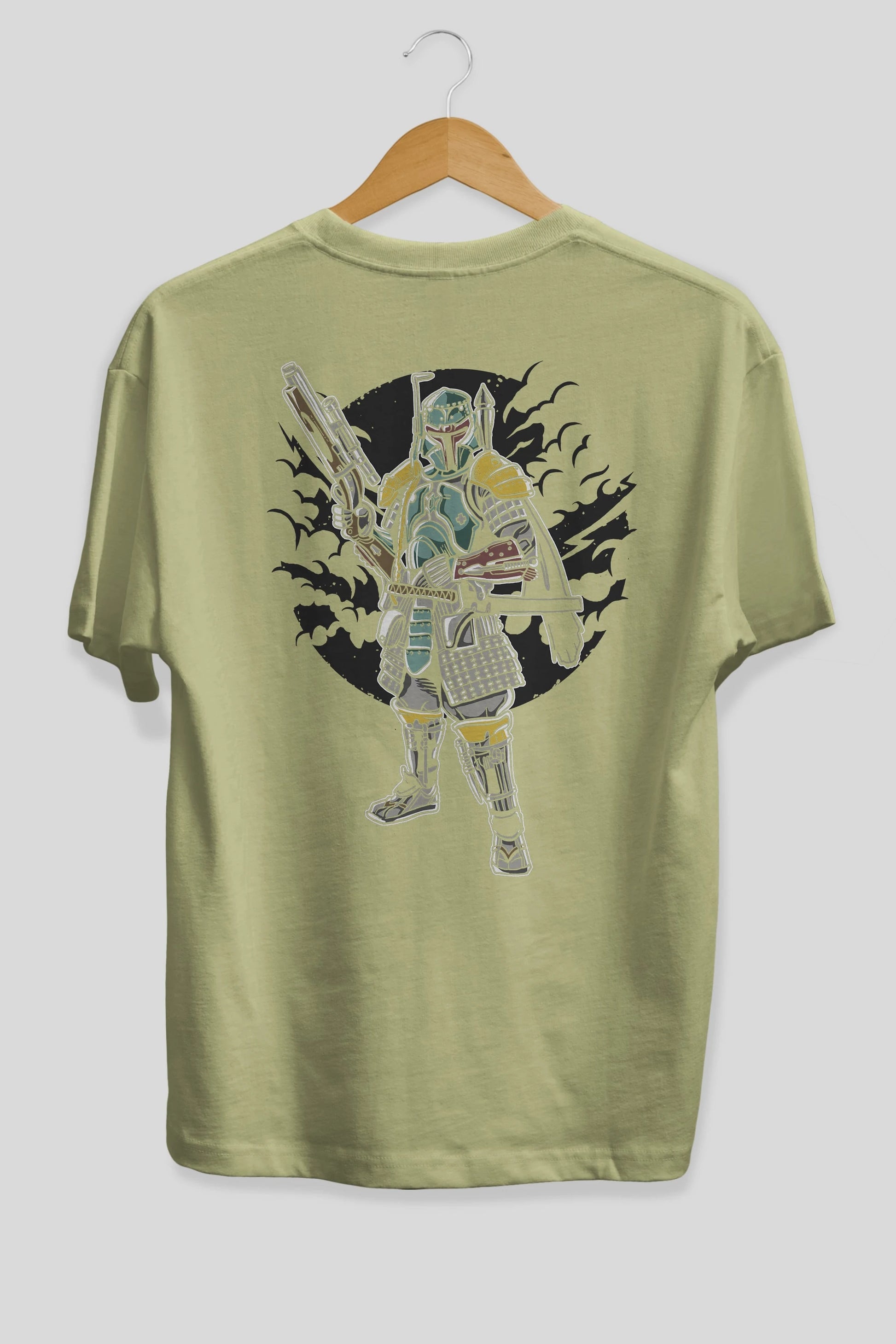 Ronin Hunter Arka Baskılı Oversize t-shirt Erkek Kadın Unisex %100 Pamuk