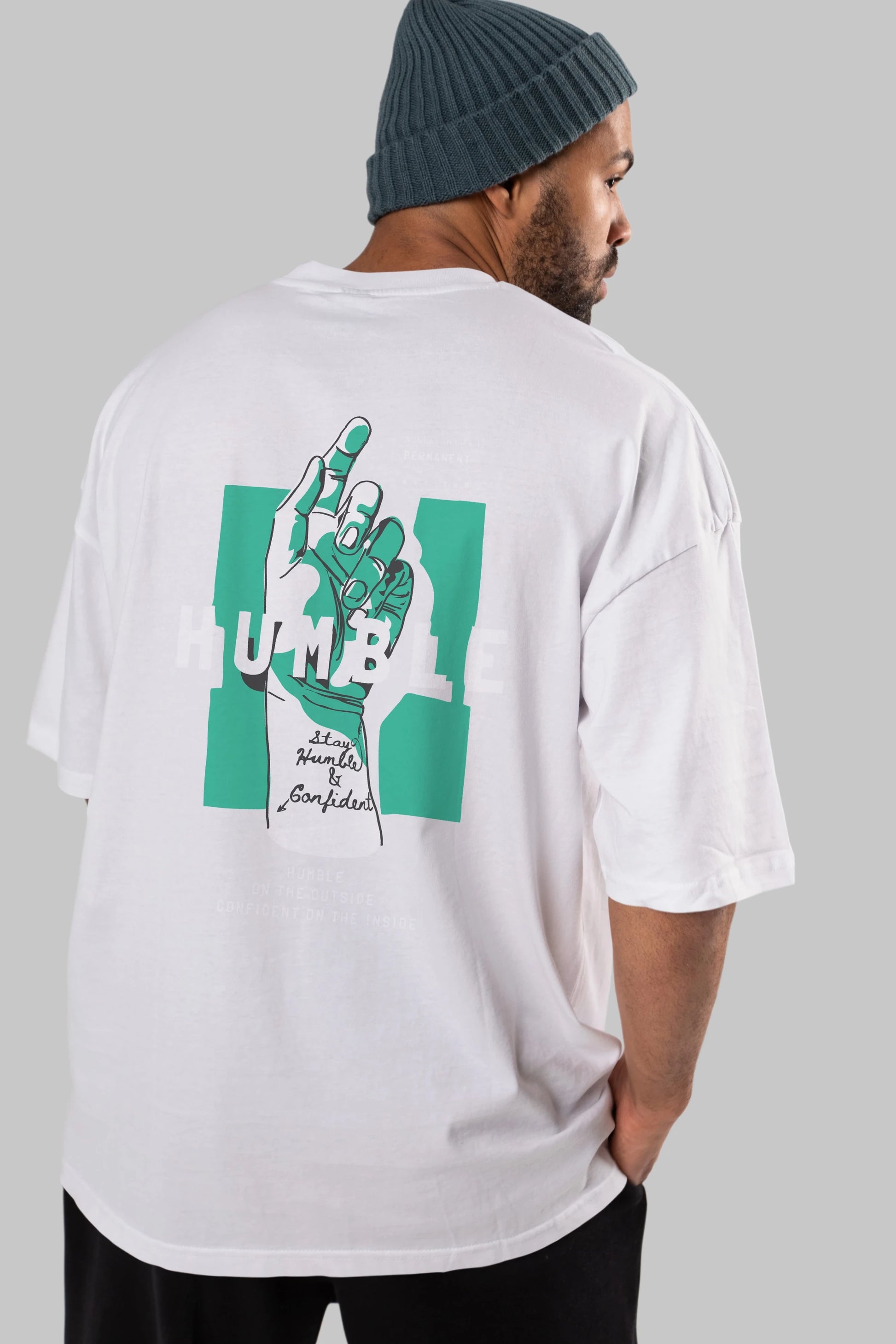 Humble Arka Baskılı Oversize t-shirt Erkek Kadın Unisex