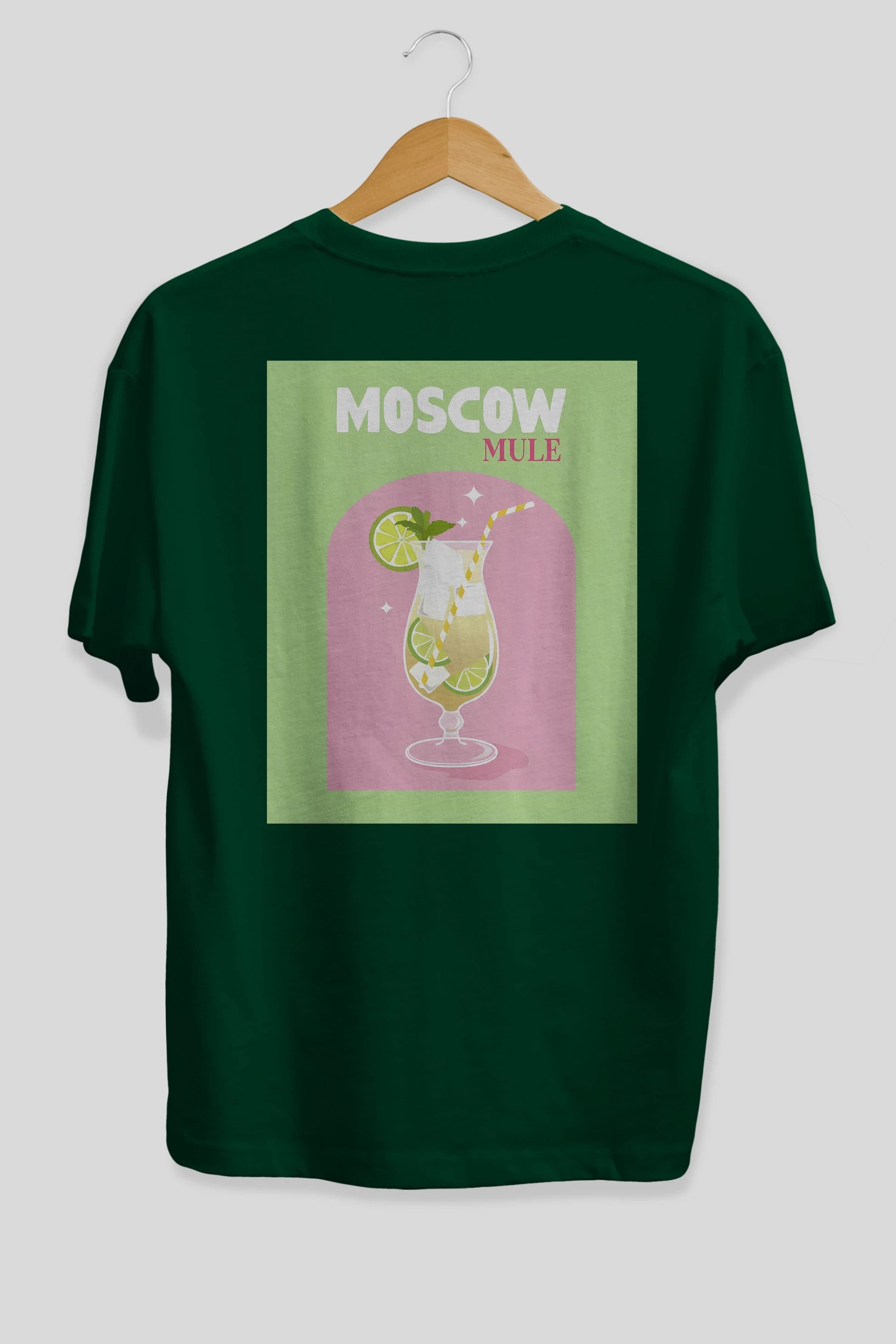 Moscow Mule 5 Arka Baskılı Oversize t-shirt Erkek Kadın Unisex %100 Pamuk Bisiklet Yaka tişort
