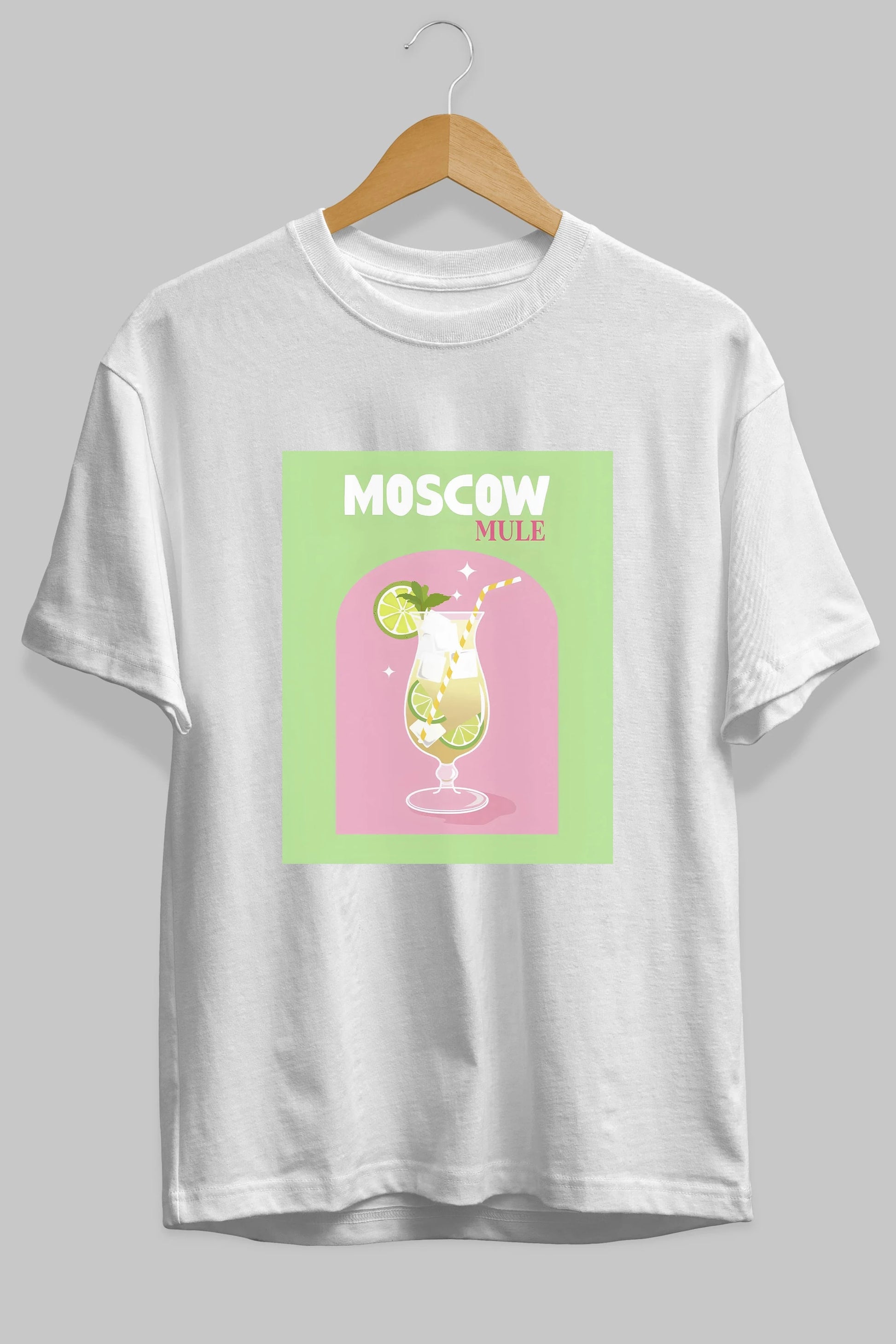 Moscow Mule 5 Ön Baskılı Oversize t-shirt Erkek Kadın Unisex %100 Pamuk Bisiklet Yaka tişort