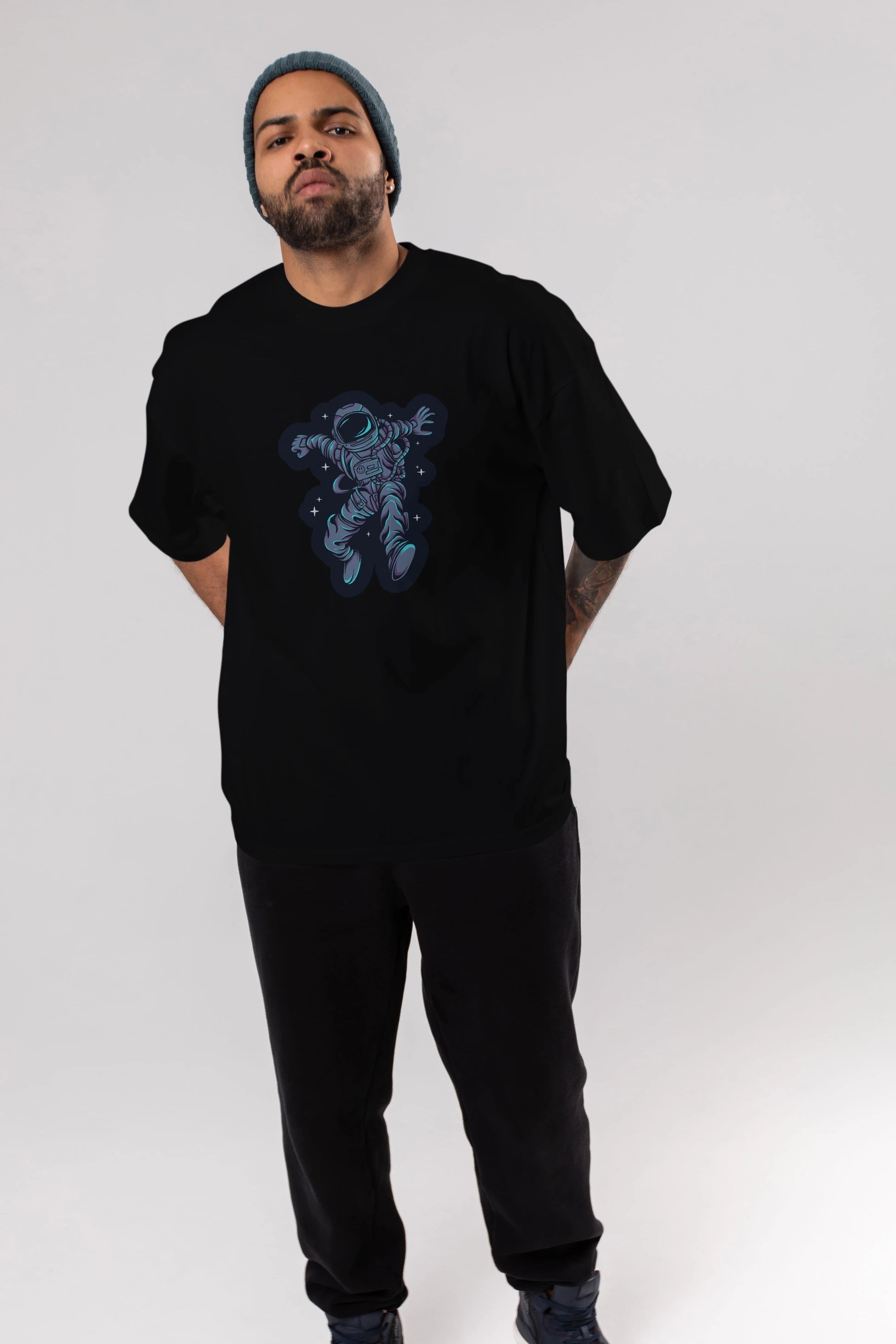 Astrostars sticker Ön Baskılı Oversize t-shirt Erkek Kadın Unisex